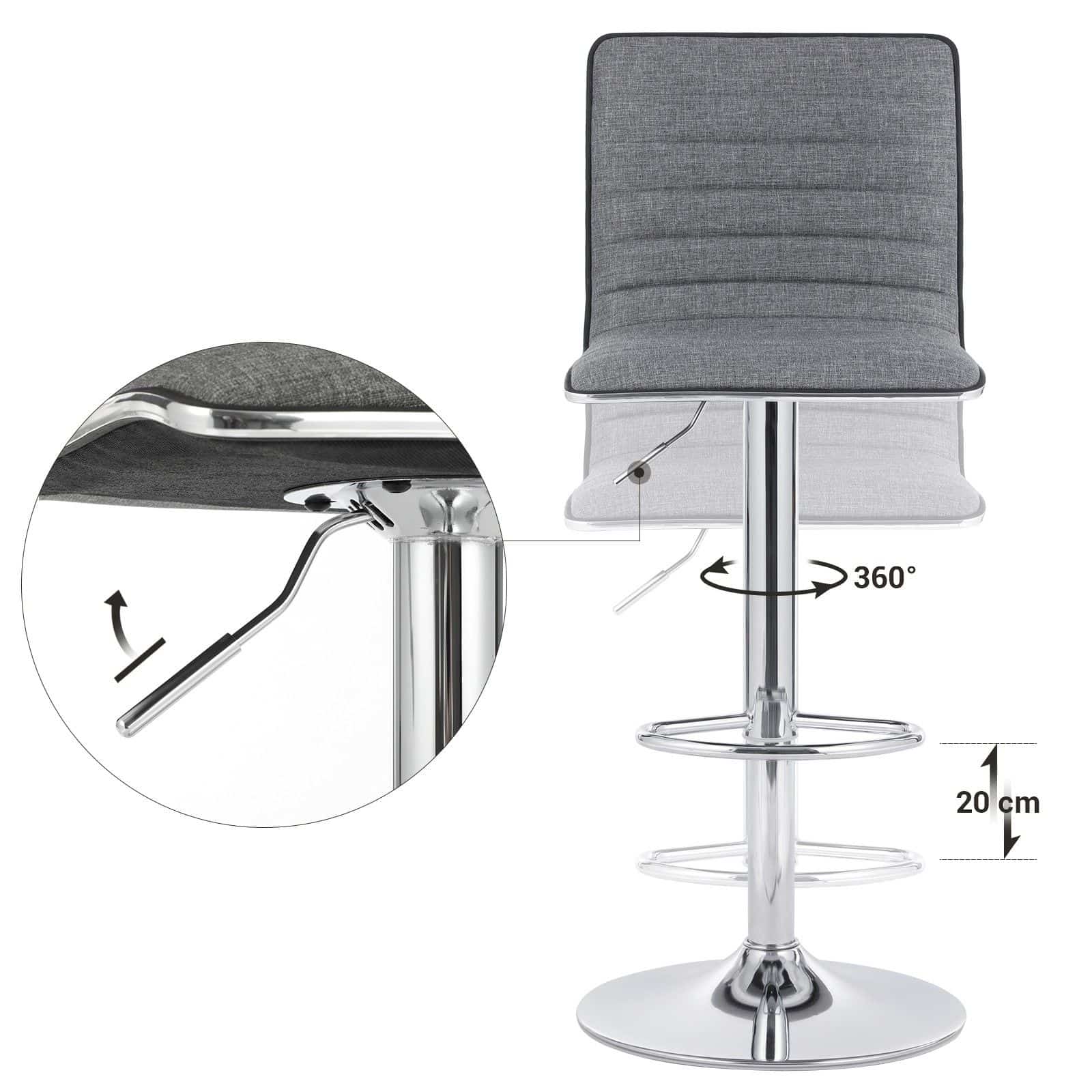 2er-Set Barhocker mit Rückenlehne 2er-Set Barhocker mit Rückenlehne