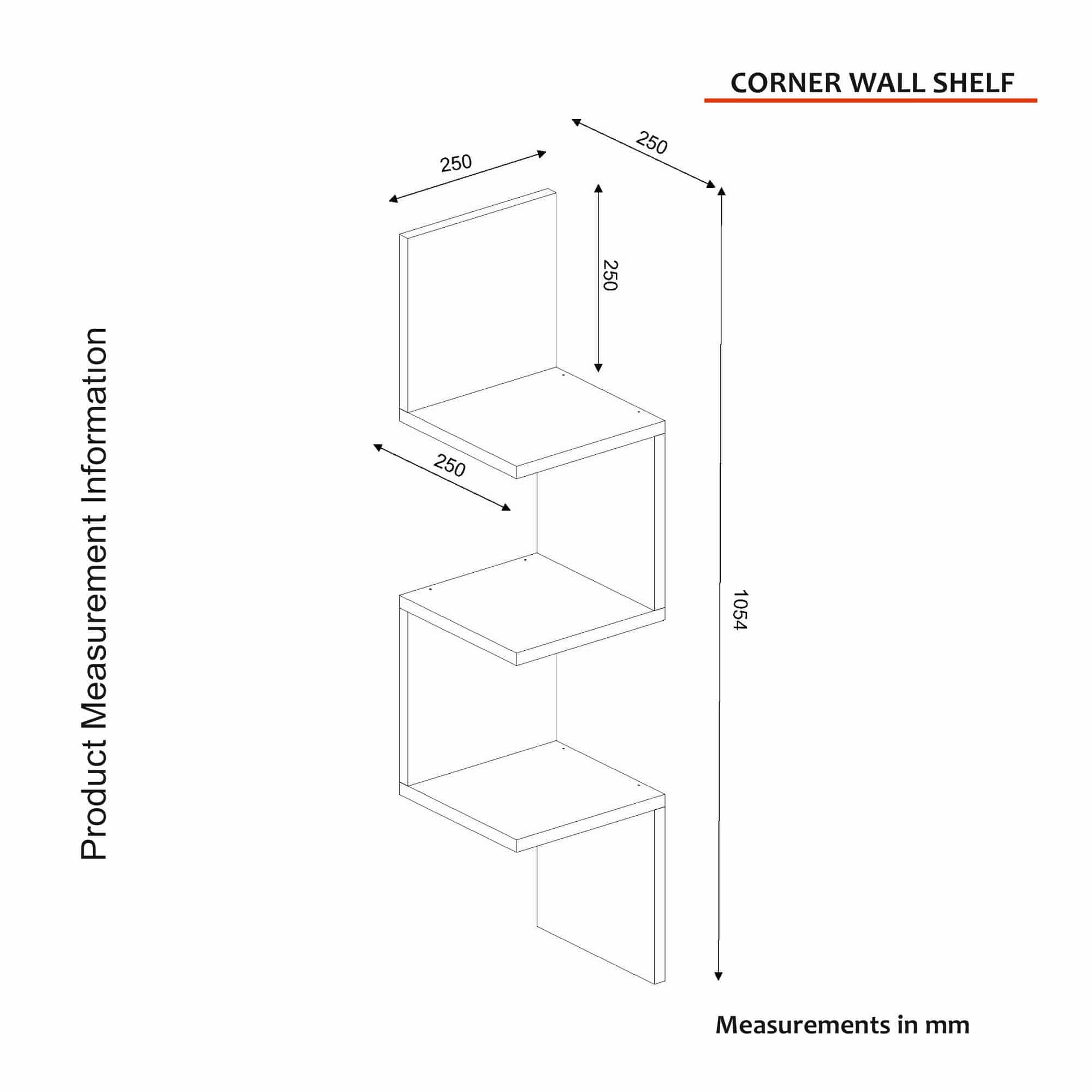 Corner - weiß - Wandregal