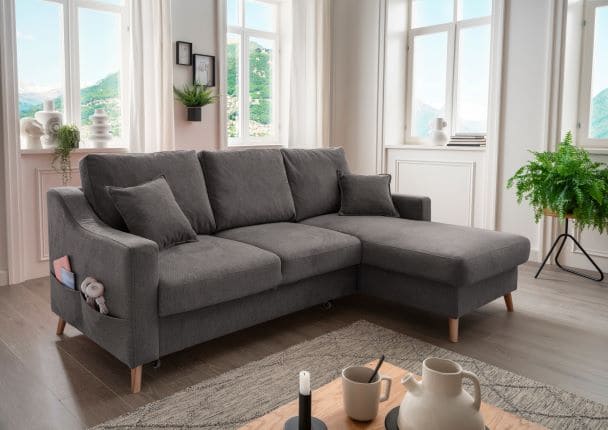 Benformato-Ecksofa-Valentina-mit-Bettkasten-in-verschiedenen-Farben-erhaeltlich-Mikrofaser-Anthrazit Benformato Ecksofa Valentina mit Bettkasten in verschiedenen Farben erhältlich Mikrofaser Anthrazit