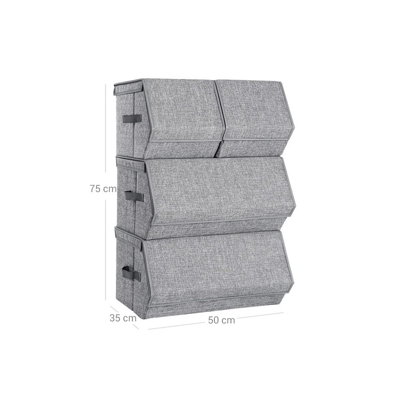 Aufbewahrungsboxen 4 Stk stapelbar-RLB22GY