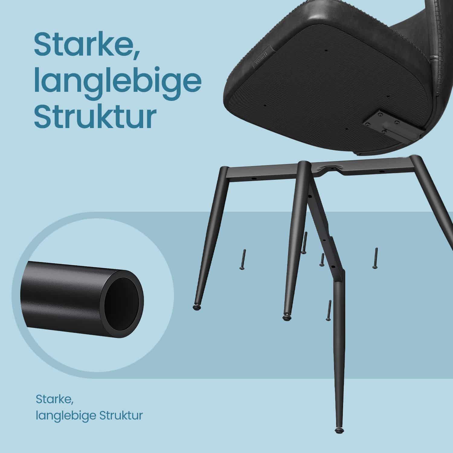 EKHO Kollektion - Esszimmerstühle 2er Set tintenschwarz EKHO Kollektion - Esszimmerstühle 2er Set tintenschwarz