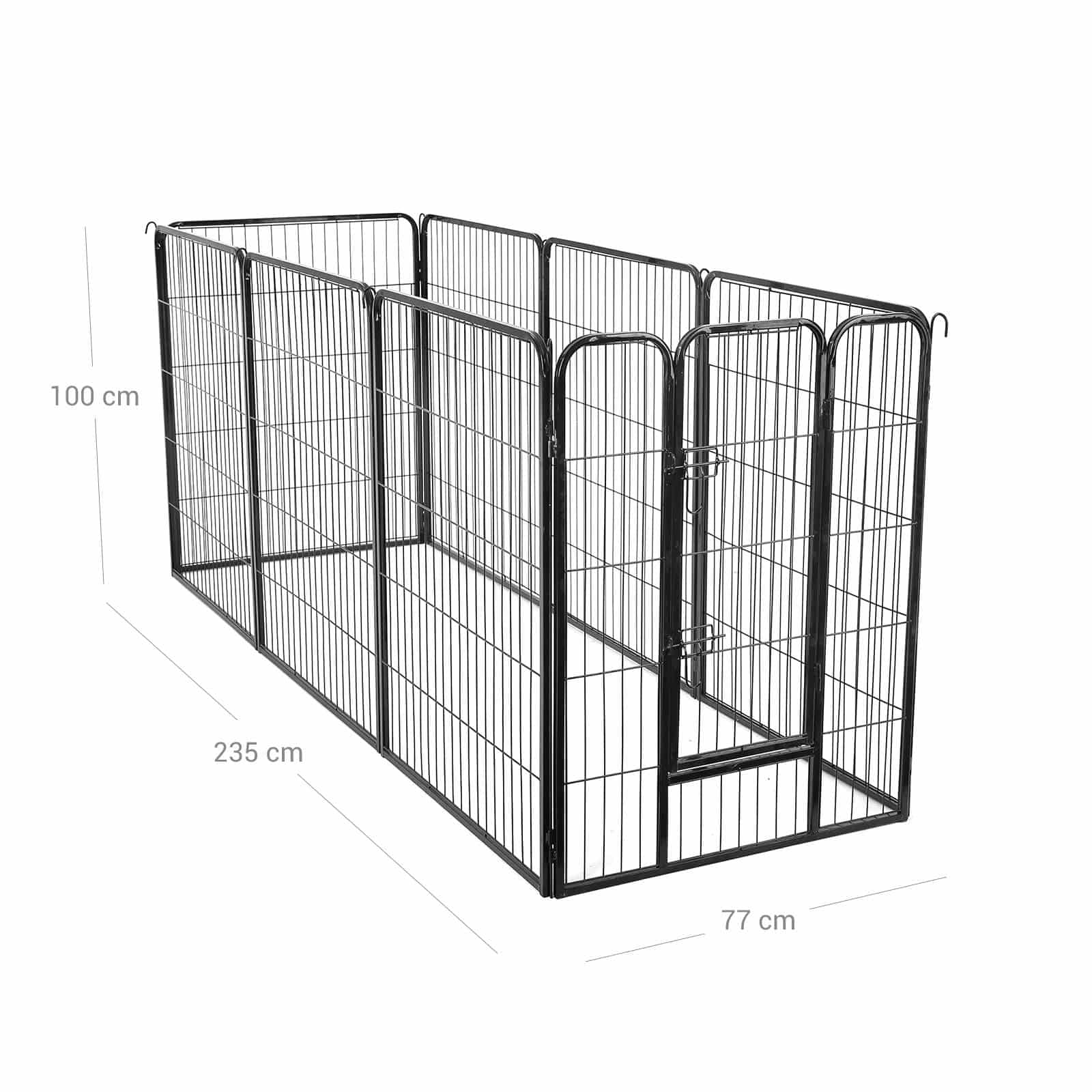 Freilaufgehege 100 cm hoch schwarz-PPK81H Freilaufgehege 100 cm hoch schwarz-PPK81H