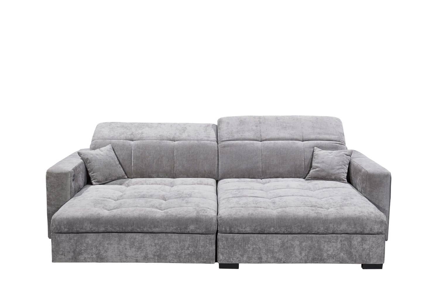 ED Exciting Design Sofa Stormport mit elektrischer Sitztiefe | Mikrofaser Holms
