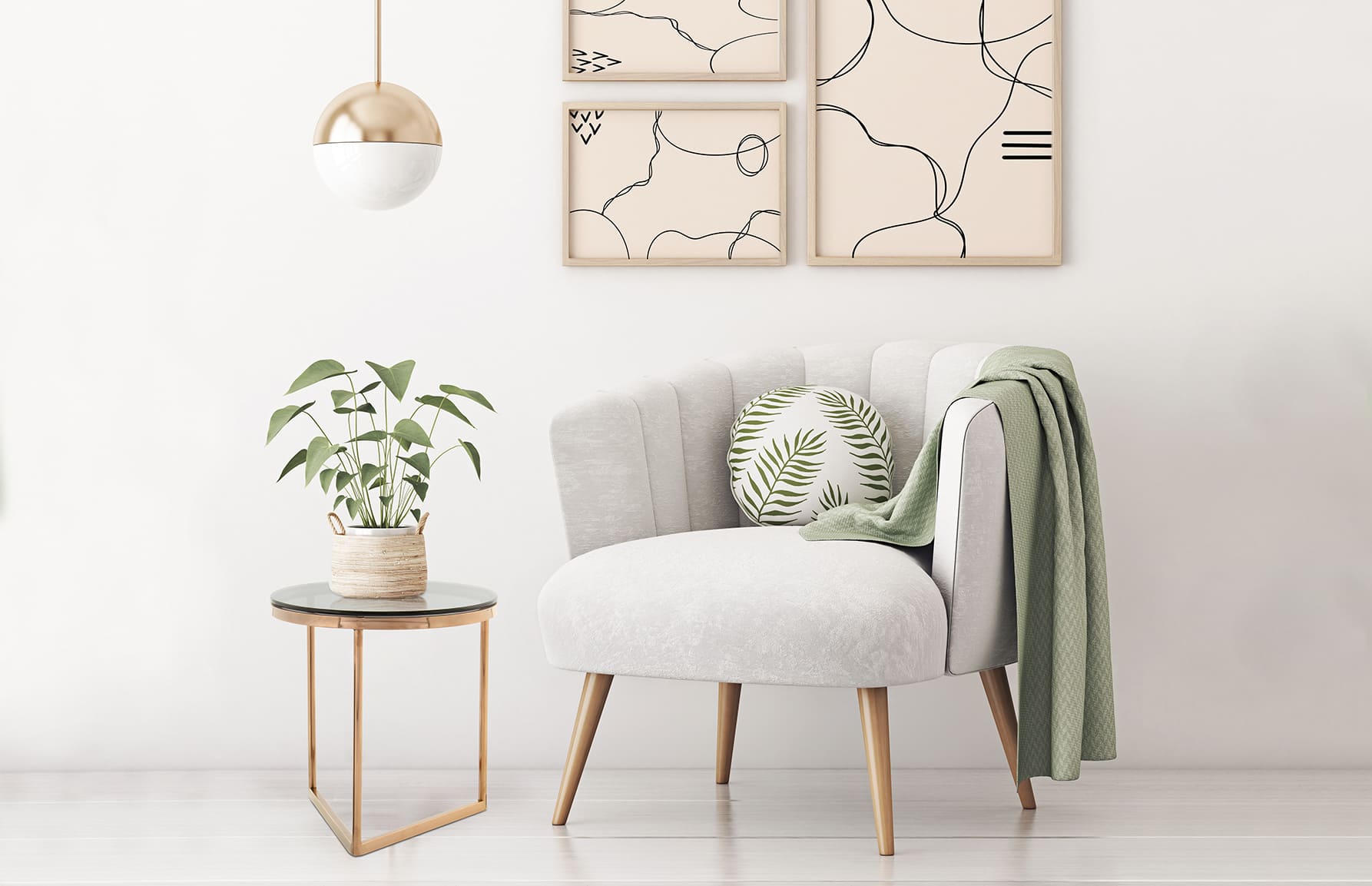 Beistelltisch Wynona 125 Grau / Rosàgold