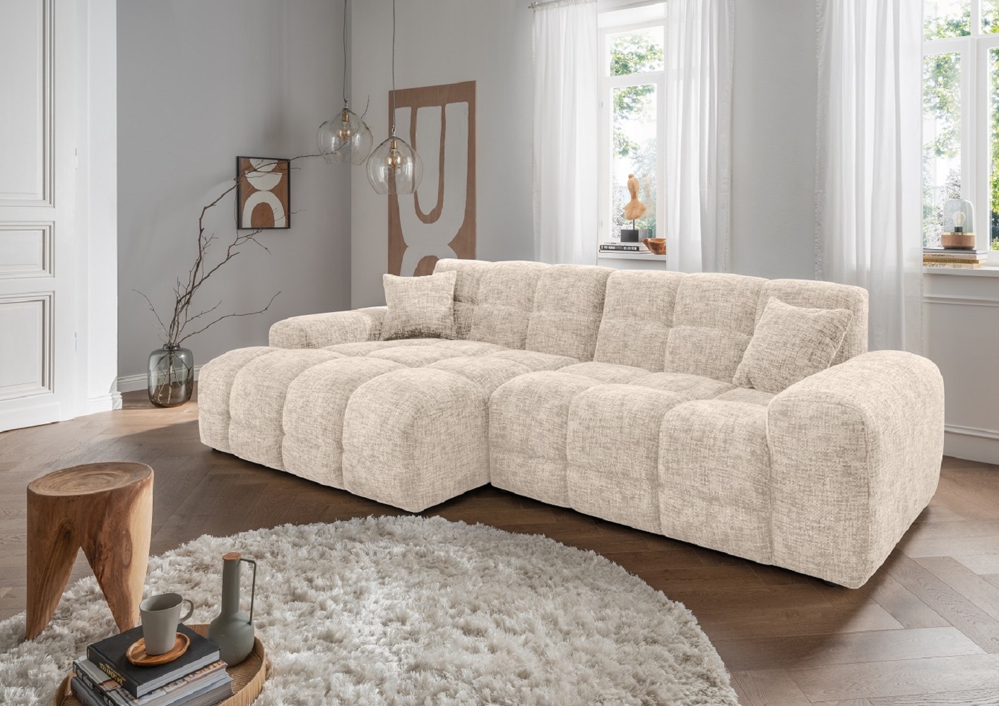 Ecksofa Bosco von Benformato – mit Tonnentaschenfederkern