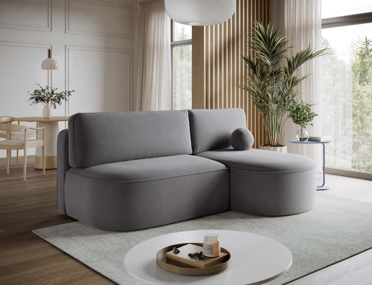 Ecksofa Livosa Grau mit Schlaffunktion & Bettkasten | Eltap | Poco Ecksofa Livosa Grau mit Schlaffunktion & Bettkasten | Eltap | Poco