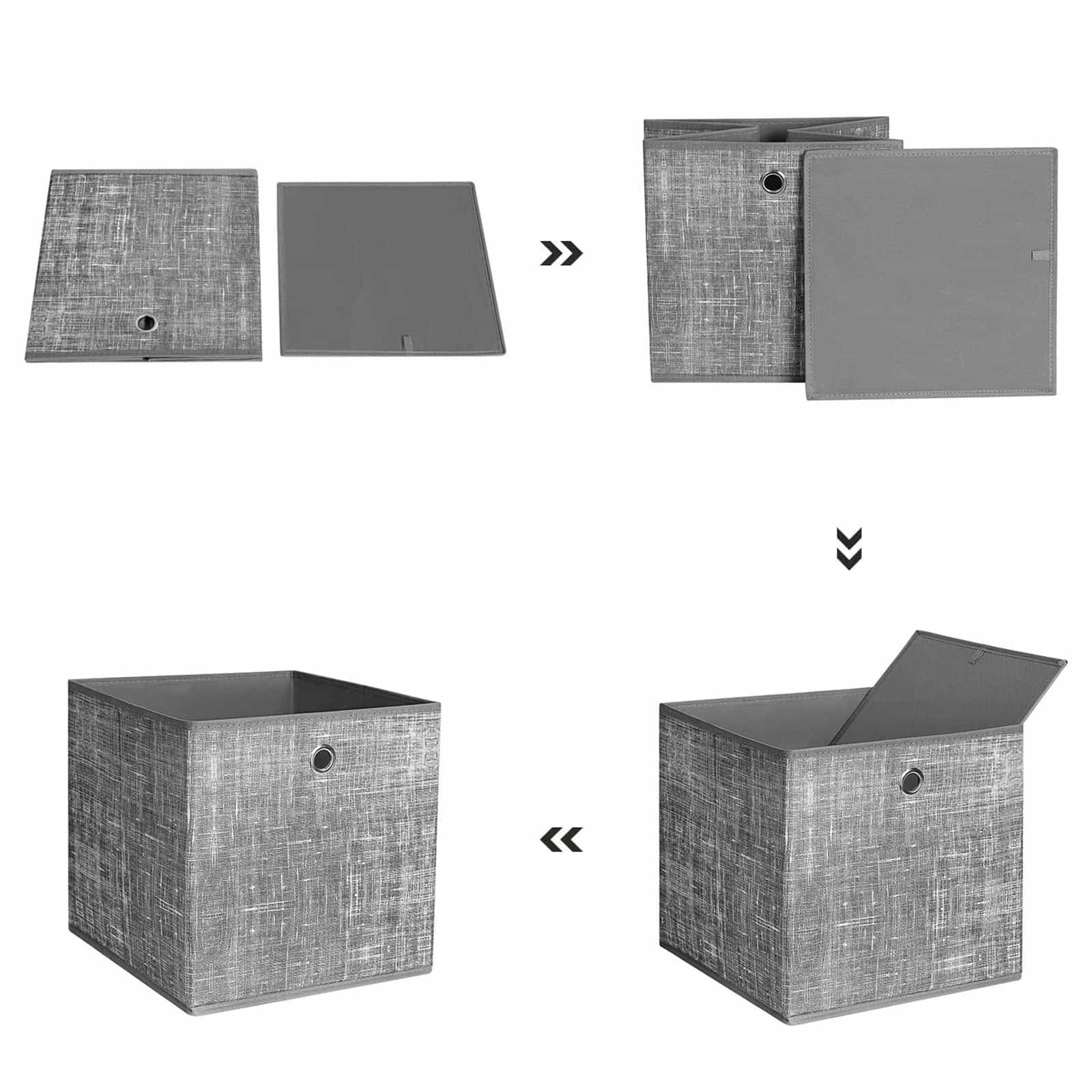Faltbare Aufbewahrungsboxen 6er Set-RFB02LG-3 Faltbare Aufbewahrungsboxen 6er Set-RFB02LG-3