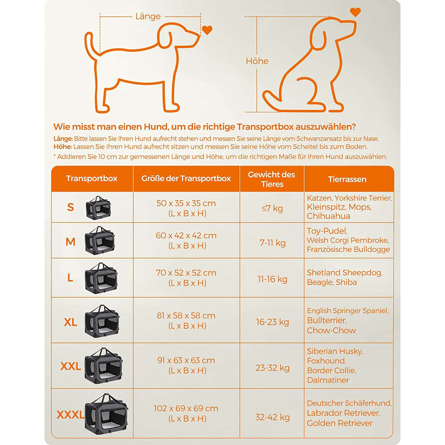 Hundebox faltbar 81 x 58 x 58 cm grau-PDC008G01 Hundebox faltbar 81 x 58 x 58 cm grau-PDC008G01