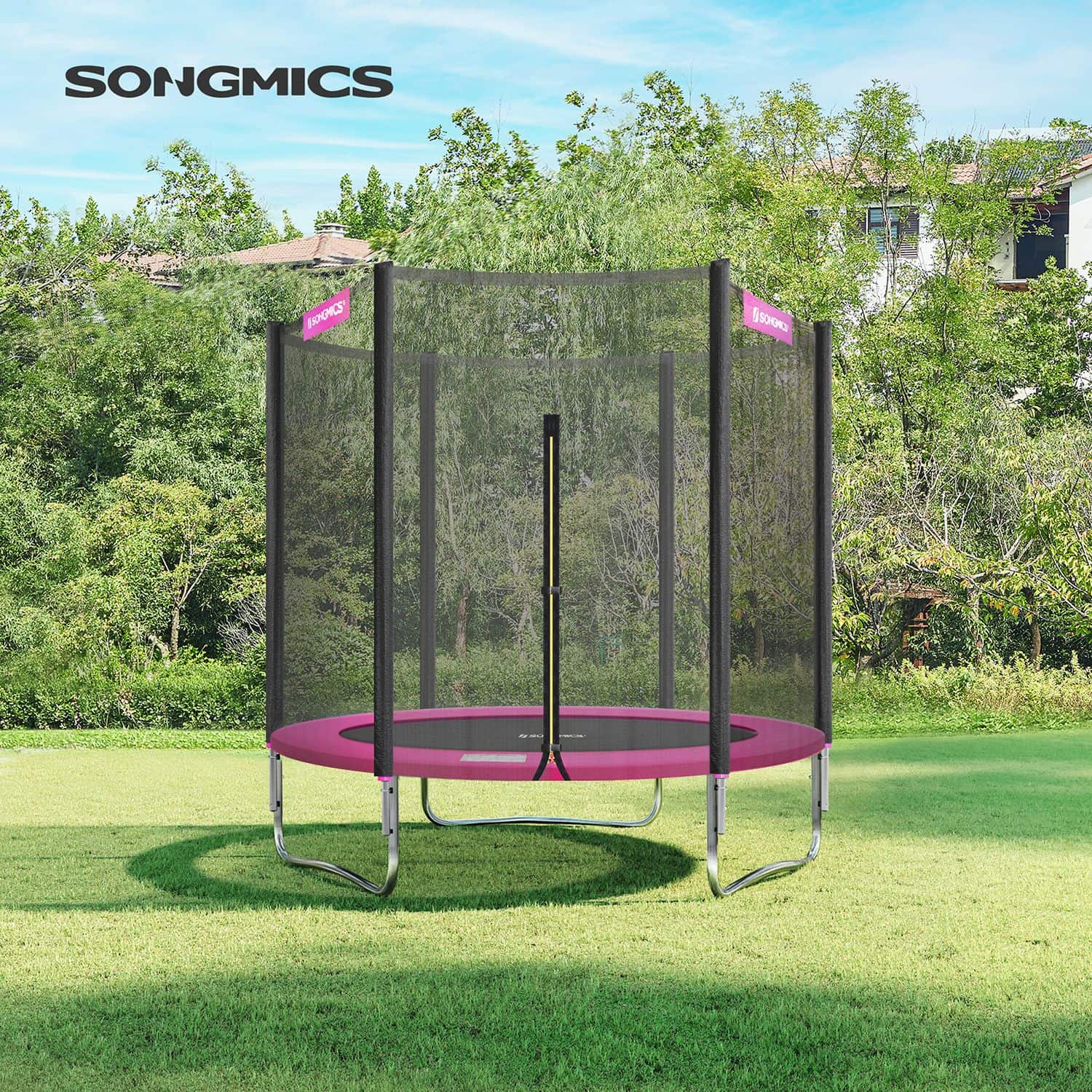 Rundes Gartentrampolin Ø 183 cm mit Sicherheitsnetz-B34STR061P01 Rundes Gartentrampolin Ø 183 cm mit Sicherheitsnetz-B34STR061P01