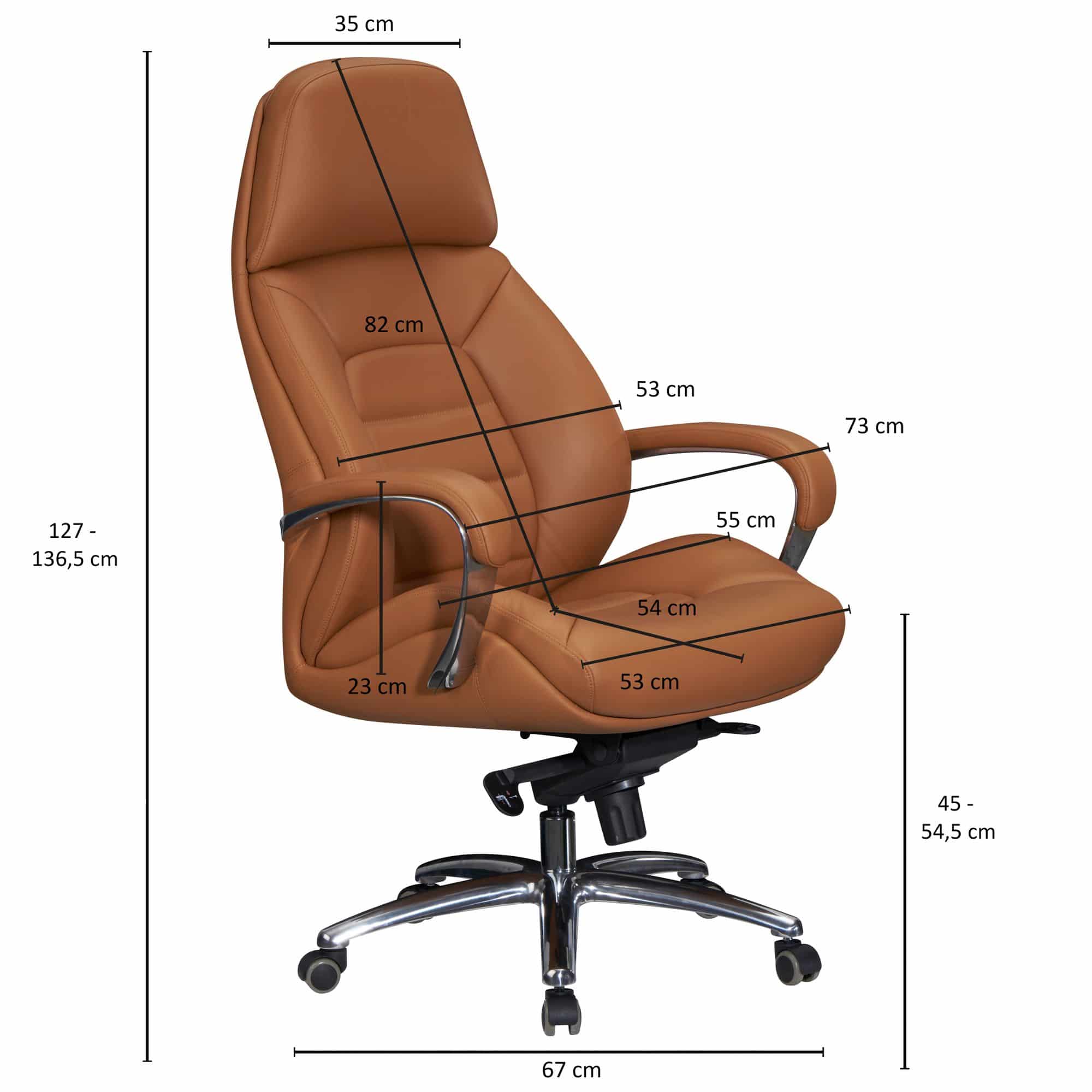 59471-AMSTYLE-Designer-Buerostuhl-Bezug-Echtleder-Caramel-Schreibtischstuhl-bis-120-kg-XXL-Design-Chefsessel-hoehenverstellbar-Drehstuhl-ergonomisch-mit-Armlehnen-und-hoher-Ruecken Designer Bürostuhl Bezug Echtleder Caramel Schreibtischstuhl bis 120 kg