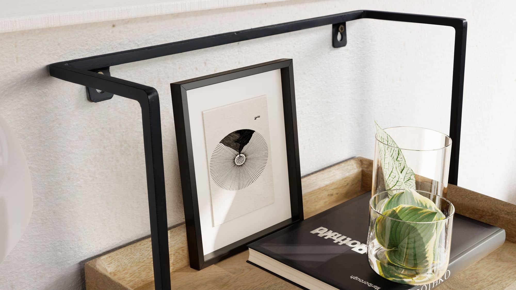 Nachtkonsole für Wandmontage 44x45x35 cm Mango Massivholz Hellbraun Nachtkonsole für Wandmontage 44x45x35 cm Mango Massivholz Hellbraun