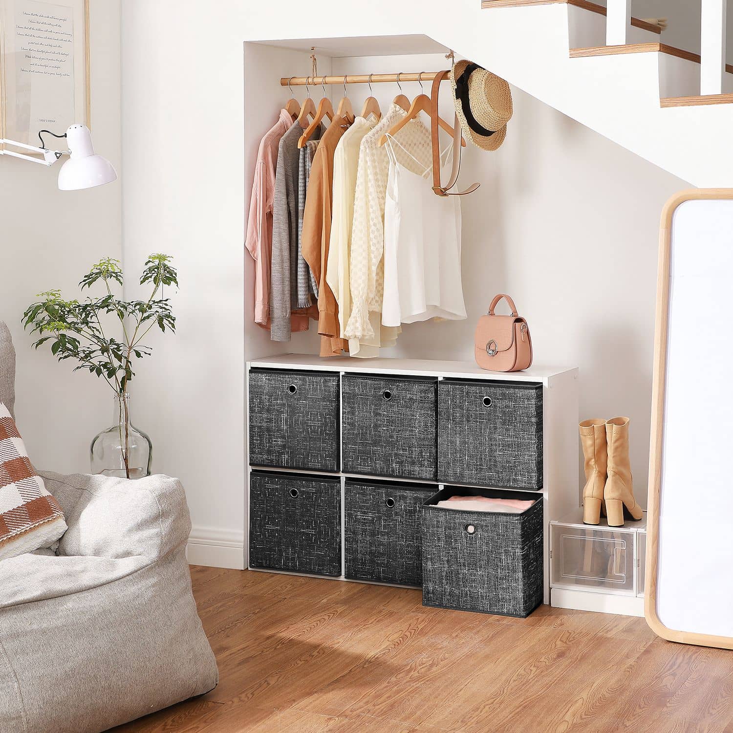 Aufbewahrungsboxen 6er Set Schwarz-RFB006B01 Aufbewahrungsboxen 6er Set Schwarz-RFB006B01