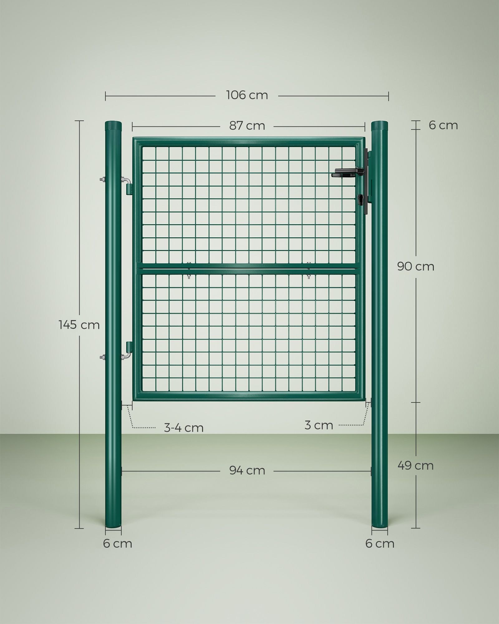 Gartentor aus verzinktem Stahl-B34GGD150G01 Gartentor aus verzinktem Stahl-B34GGD150G01