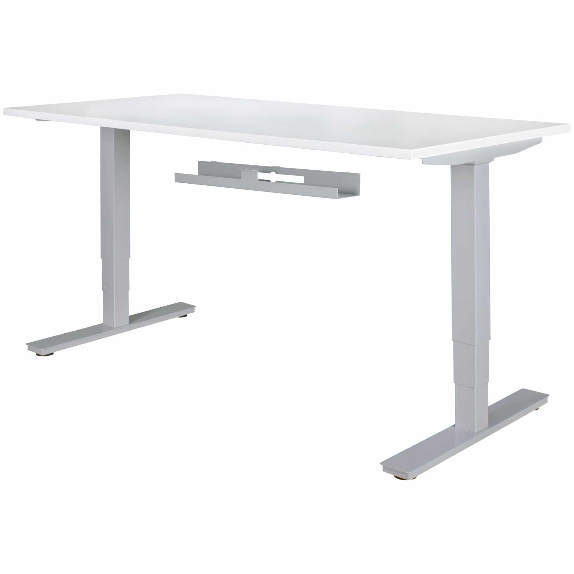 45398-AMSTYLE-Kabelkanal-80-cm-Silber_1 ® Kabelkanal Schreibtisch 80x7x13 cm Untertisch Kabelführung silber