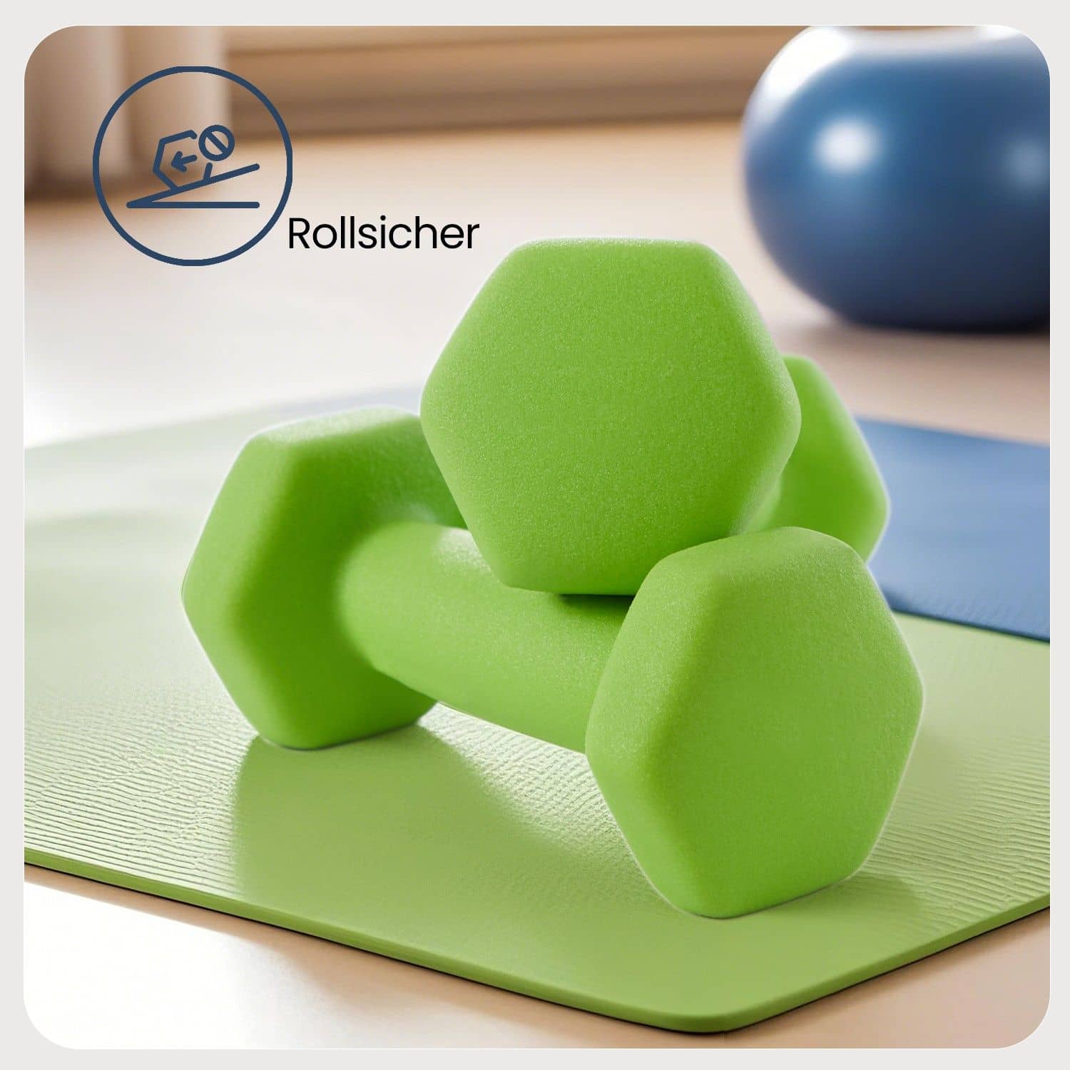 Hantel-Set, 3 Paar, 2 x 1 kg