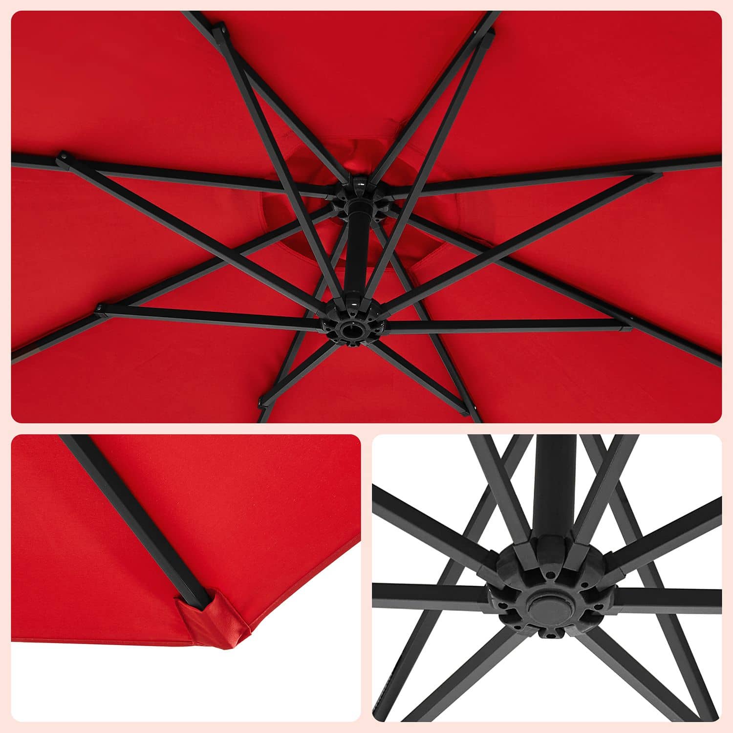 Sonnenschirm Ø 300 cm mit Ständer UV-Schutz bis UPF 50+ Sonnenschirm Ø 300 cm mit Ständer UV-Schutz bis UPF 50+