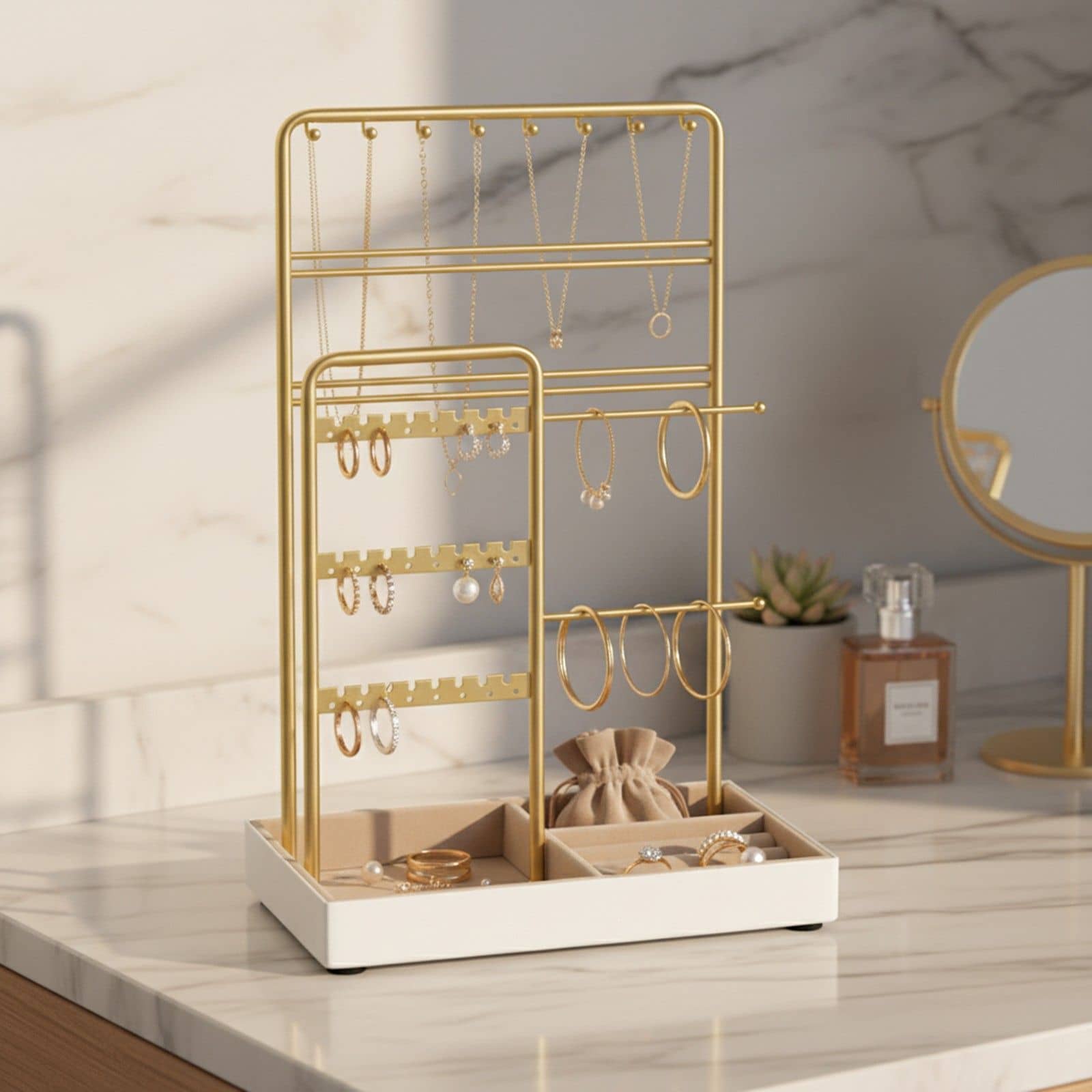 Schmuckaufbewahrung, Schmuckhalter, Metallrahmen Schmuckaufbewahrung, Schmuckhalter, Metallrahmen