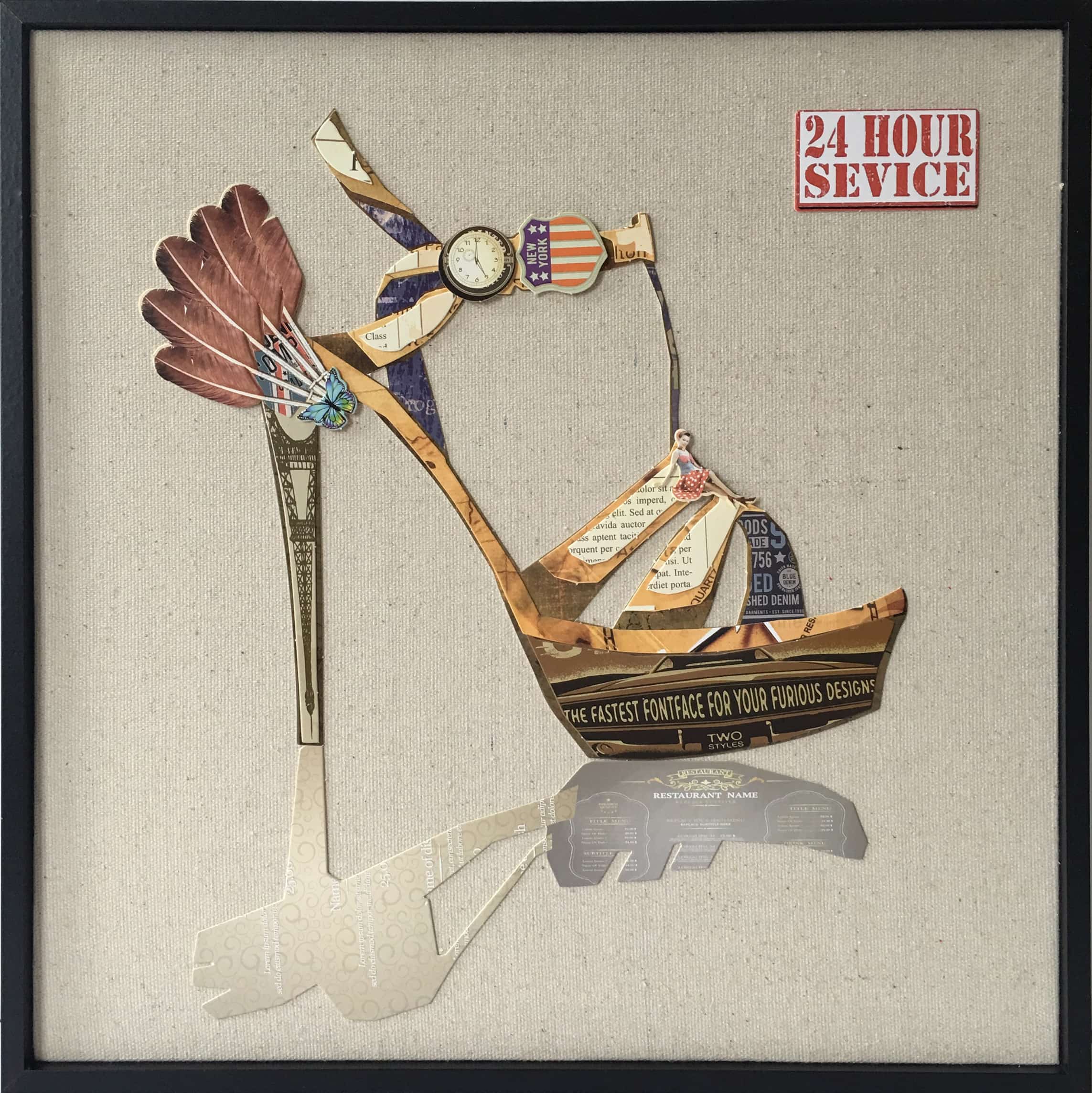 Papier Wandbild Style II 42cm x 42cm Papier Wandbild Style II 42cm x 42cm