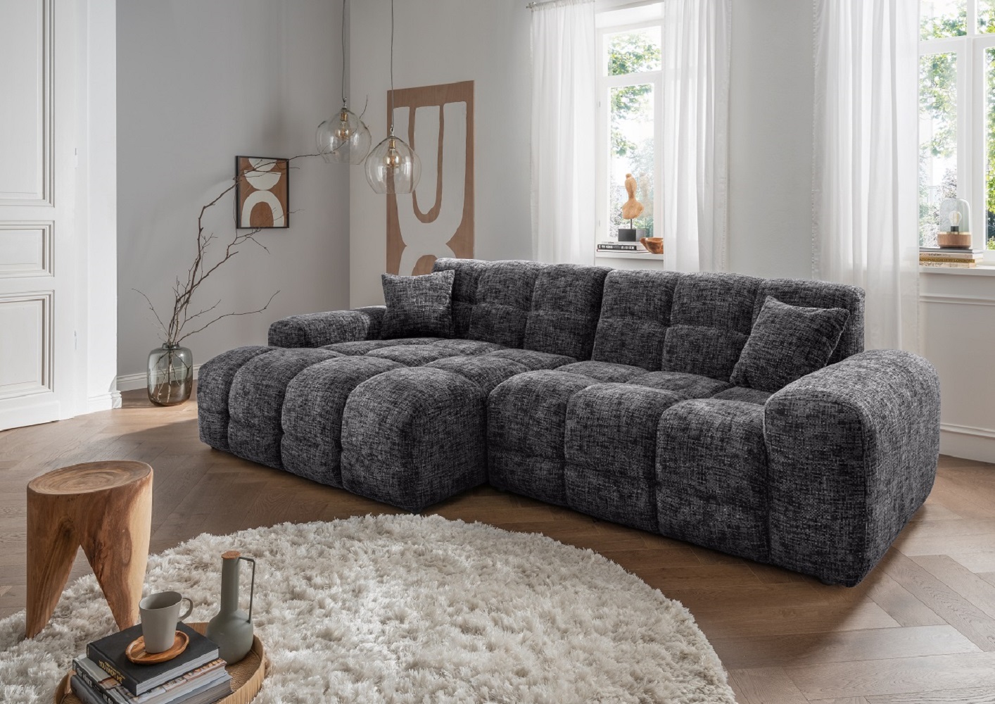 Ecksofa Bosco von Benformato – mit Tonnentaschenfederkern