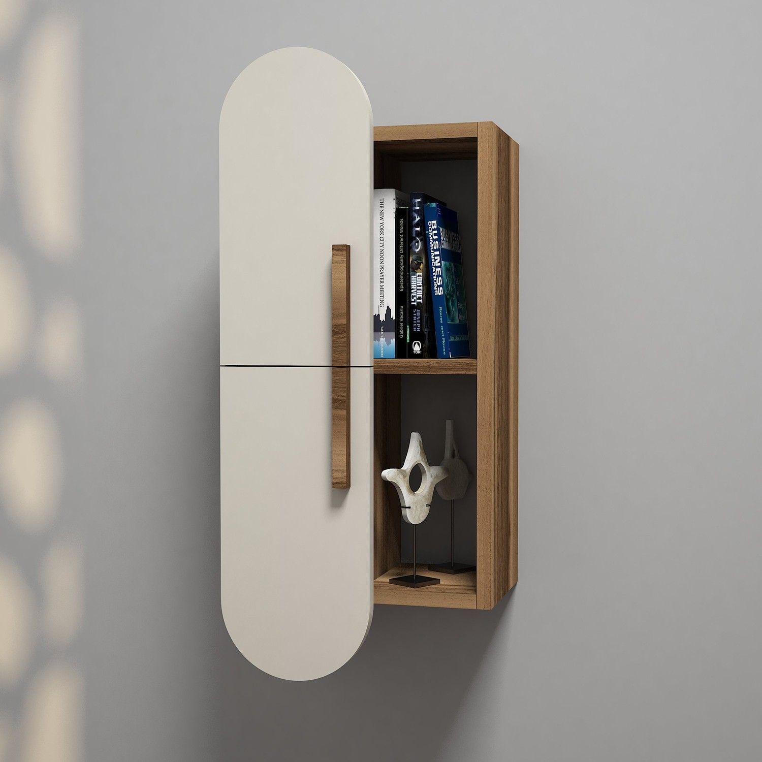 Rose - Walnuuss, cream - Wandregal Rose - Walnuuss, cream - Wandregal