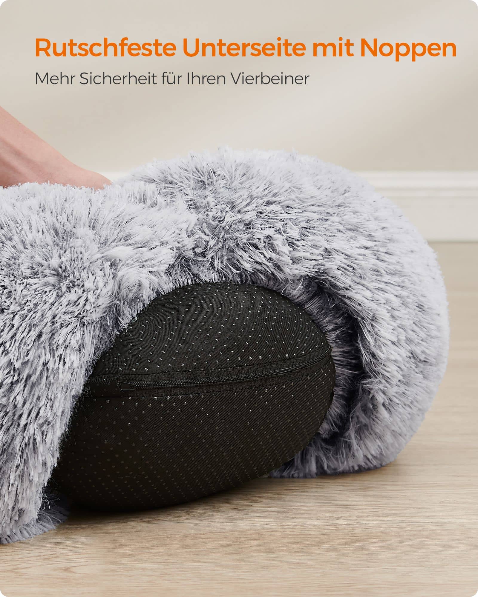 Hundebett flauschig und waschbar Ombré-Grau-PGW036G01 Hundebett flauschig und waschbar Ombré-Grau-PGW036G01
