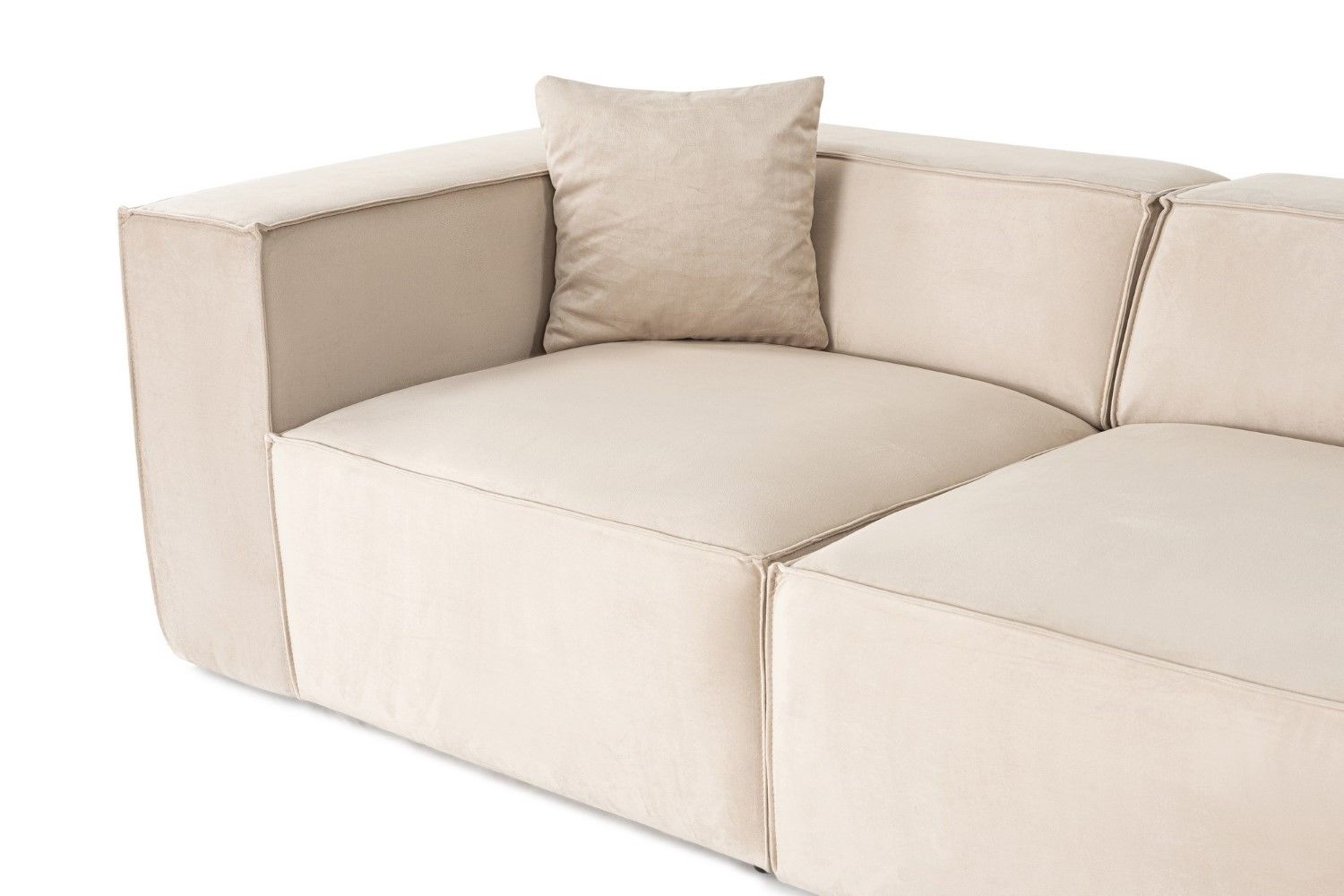 Sofa Lora 2-Sitzer Creme – Mikrofaser Velour Sofa Lora 2-Sitzer Creme – Mikrofaser Velour