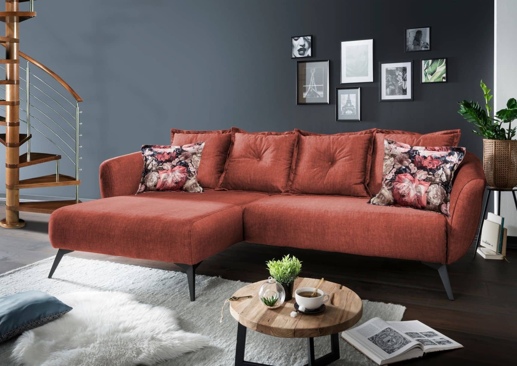 Benformato-Ecksofa-Baggio-Tessuto-Mikrofaser-Koralle-Rot-1v8TKcJIzF3YTr Benformato Ecksofa Baggio Tessuto Mikrofaser Koralle Rot