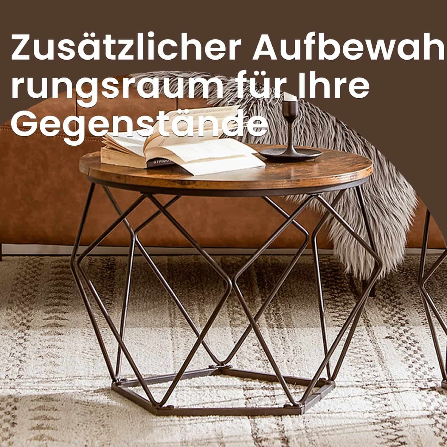 2er Set Couchtische vintagebraun-schwarz 2er Set Couchtische vintagebraun-schwarz
