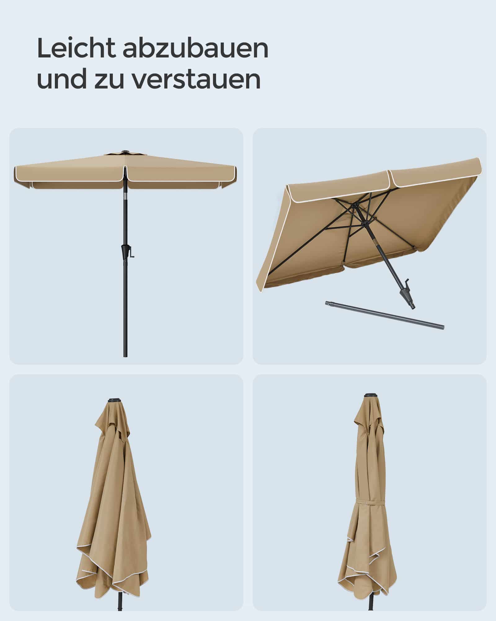 Balkonschirm rechteckig ohne Ständer taupe Balkonschirm rechteckig ohne Ständer taupe