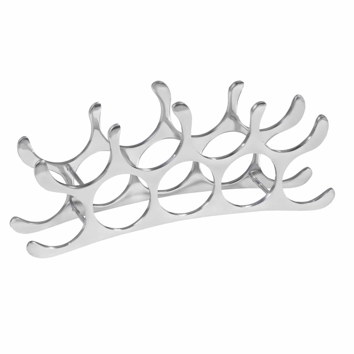 38996-Wohnling-Alu-Weinregal-9-Flaschen-WL1-677-_1nCNFwn7DowKzq Design Aluminium Weinregal 9 Flaschen in Silber 55x20x12 cm