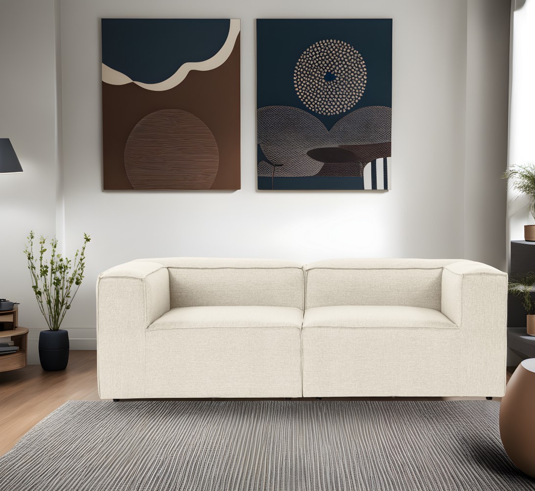 2-Sitzer Sofa Fora – Mikrofaser Linen