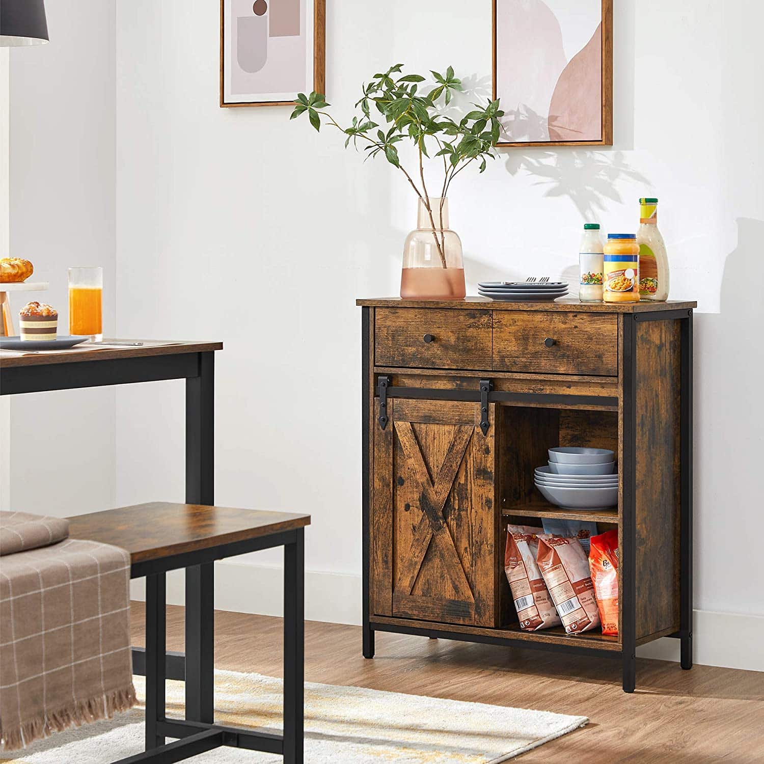 Beistellschrank mit Schublade Industriestil-B34LSC100B01 Beistellschrank mit Schublade Industriestil-B34LSC100B01