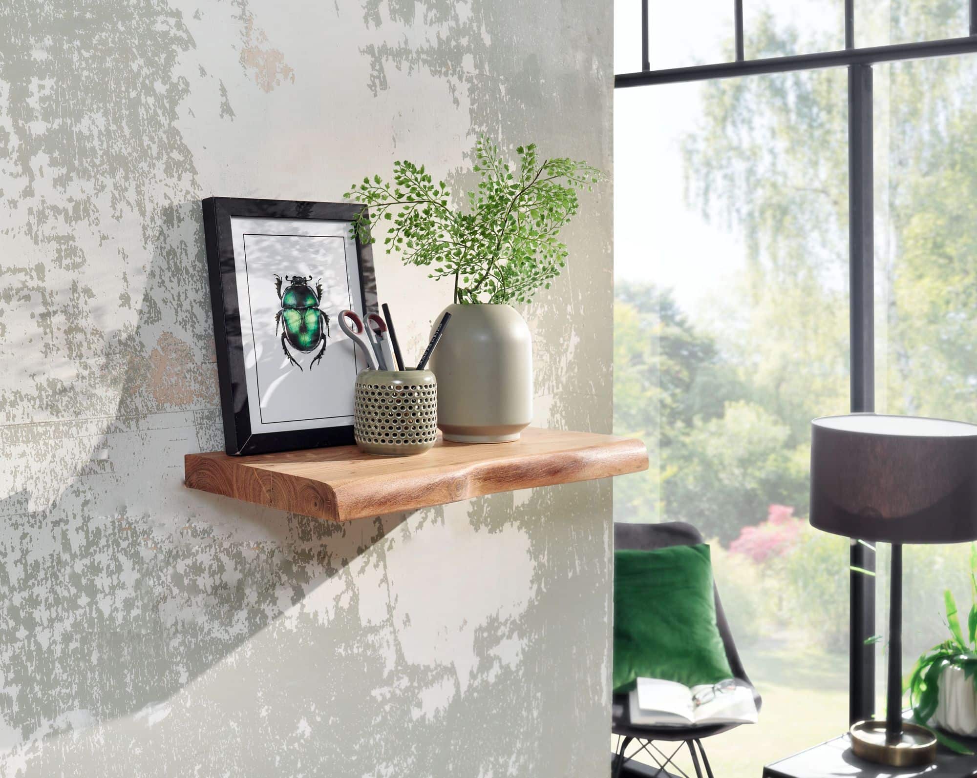 64499-Wohnling-Wandregal-40x25x4-cm-Akazie-WL6-512-WL6-512_4 Wandregal mit Baumkante Akazie Massivholz 40 cm