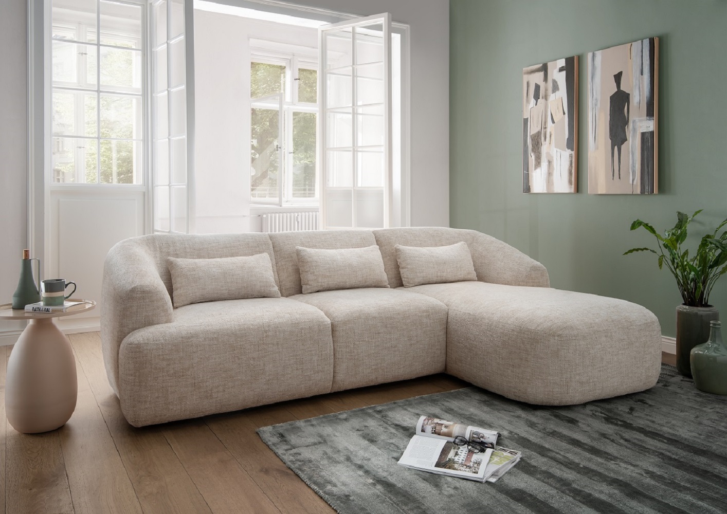 Ecksofa Caponi von Benformato –  mit Tonnentaschenfederkern