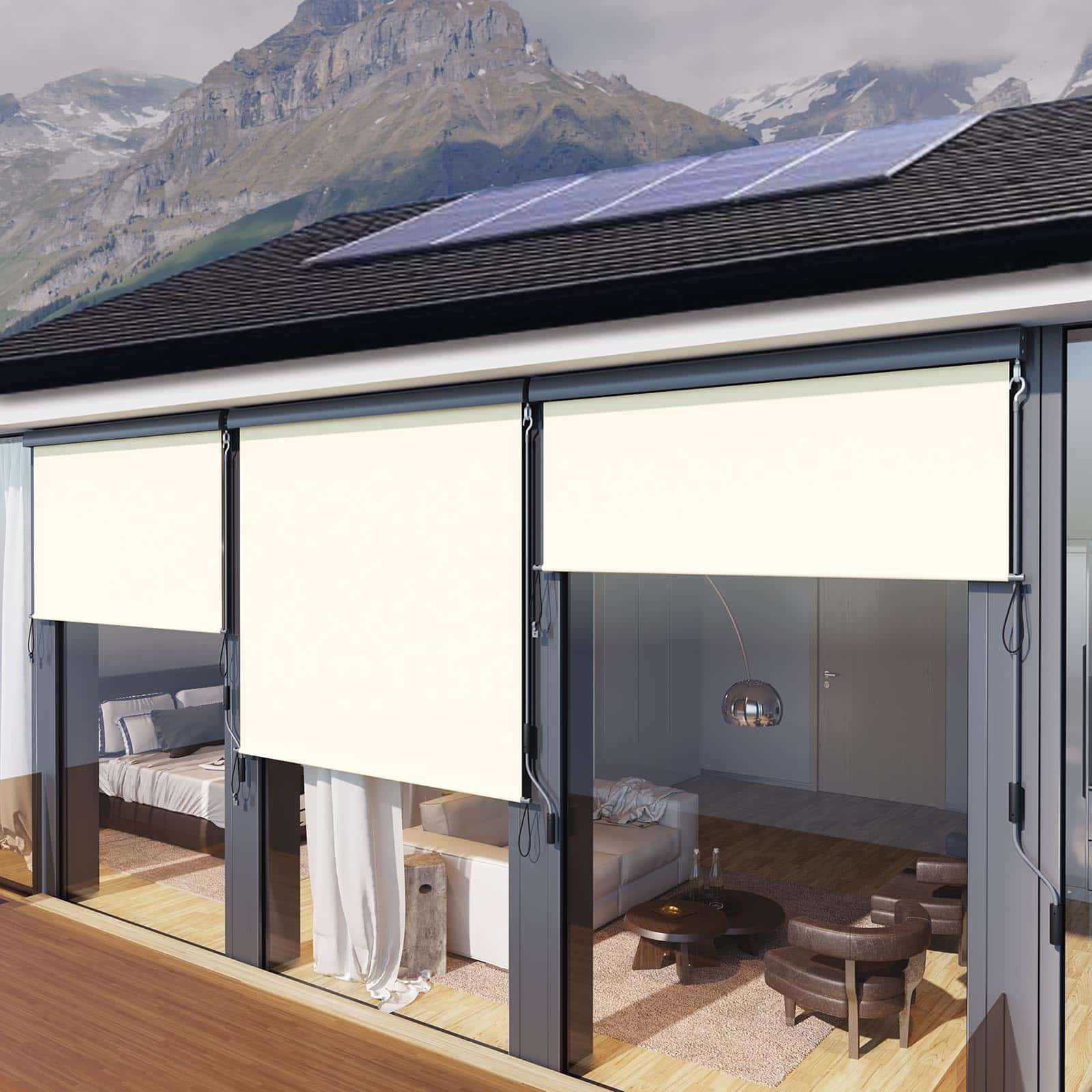 Senkrechtmarkise 1,6 x 2,5 m Beige-GSA165BE Senkrechtmarkise 1,6 x 2,5 m Beige-GSA165BE