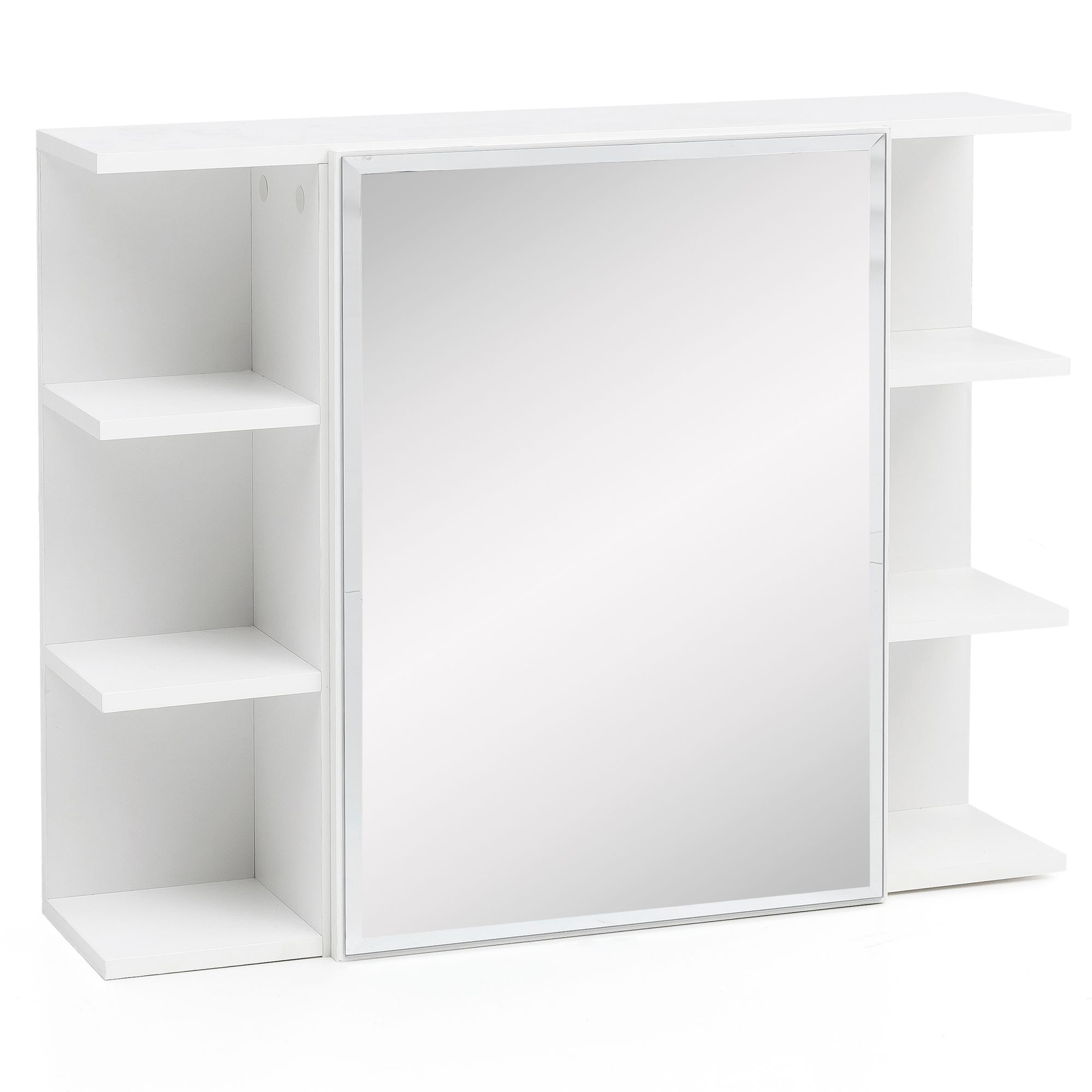 47559-WOHNLING-Haengeschrank-BUBBLE-80x21x64-cm-WeilKW3xYSyGWdzS Hängeschrank WL5.754 Weiß 80x64,5x20cm Spanplatte Spiegelschrank Modern