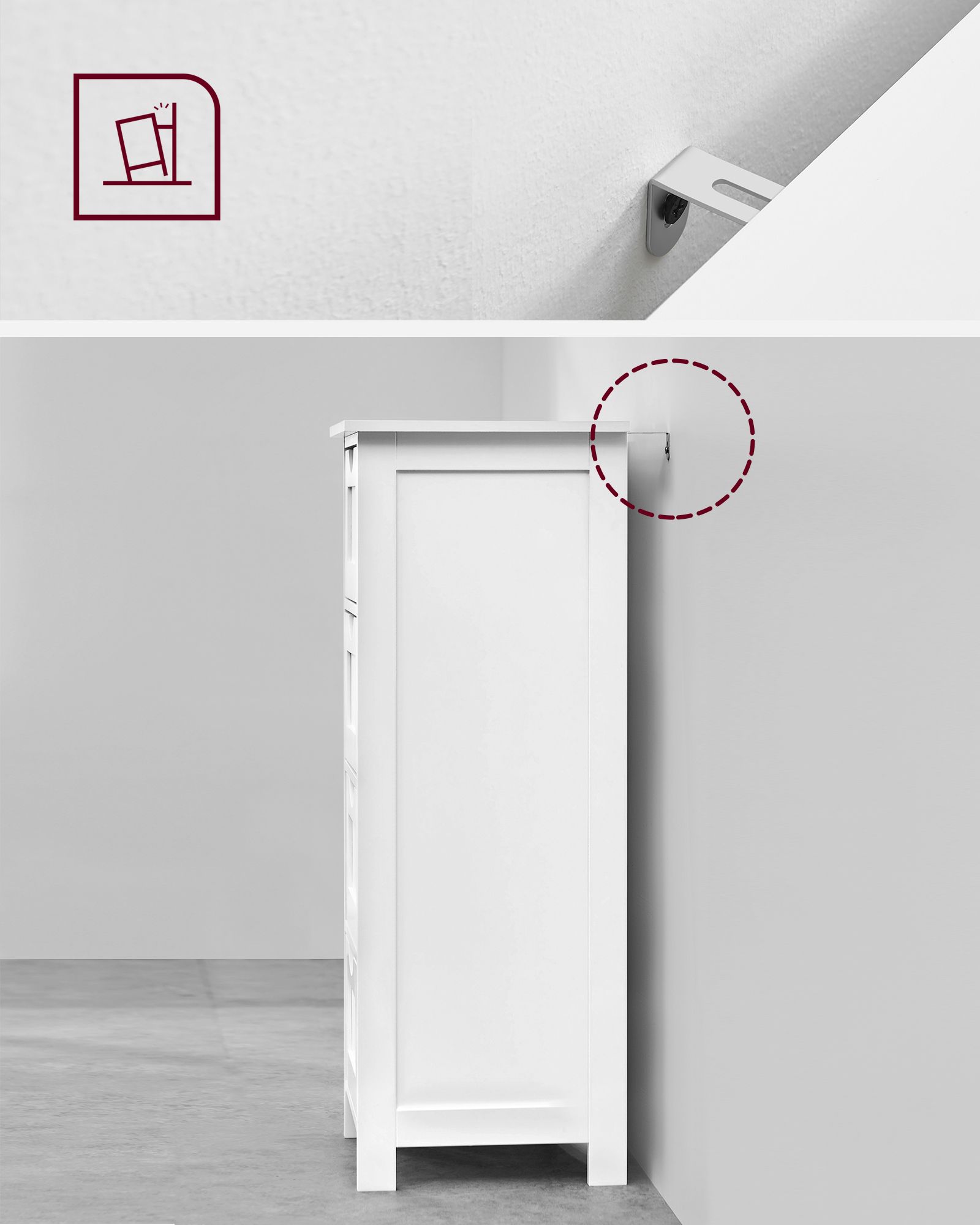 Landhausstil Beistellschrank-B34LHC40W Landhausstil Beistellschrank-B34LHC40W