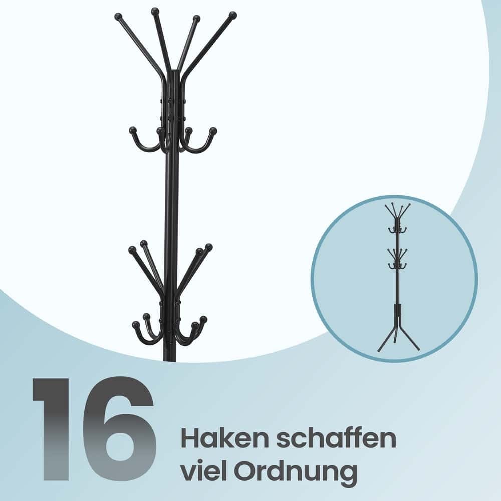 Garderobenständer aus Metall, Kleiderständer mit Haken, für Wohnzimmer