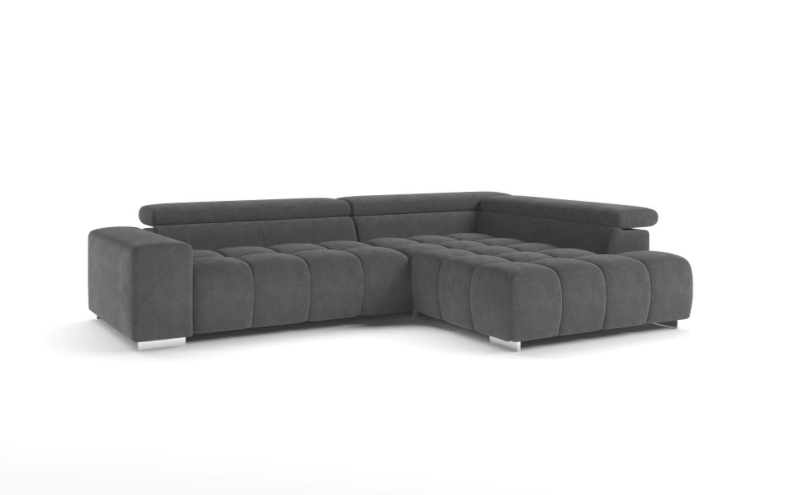 Ecksofa Orion von Cotta Anthrazit – Modernes Sofa mit verstellbaren Kopflehnen, Mikrofaser Chenille, Nosagfederung Ecksofa Orion von Cotta Anthrazit – Modernes Sofa mit verstellbaren Kopflehnen, Mikrofaser Chenille, Nosagfederung
