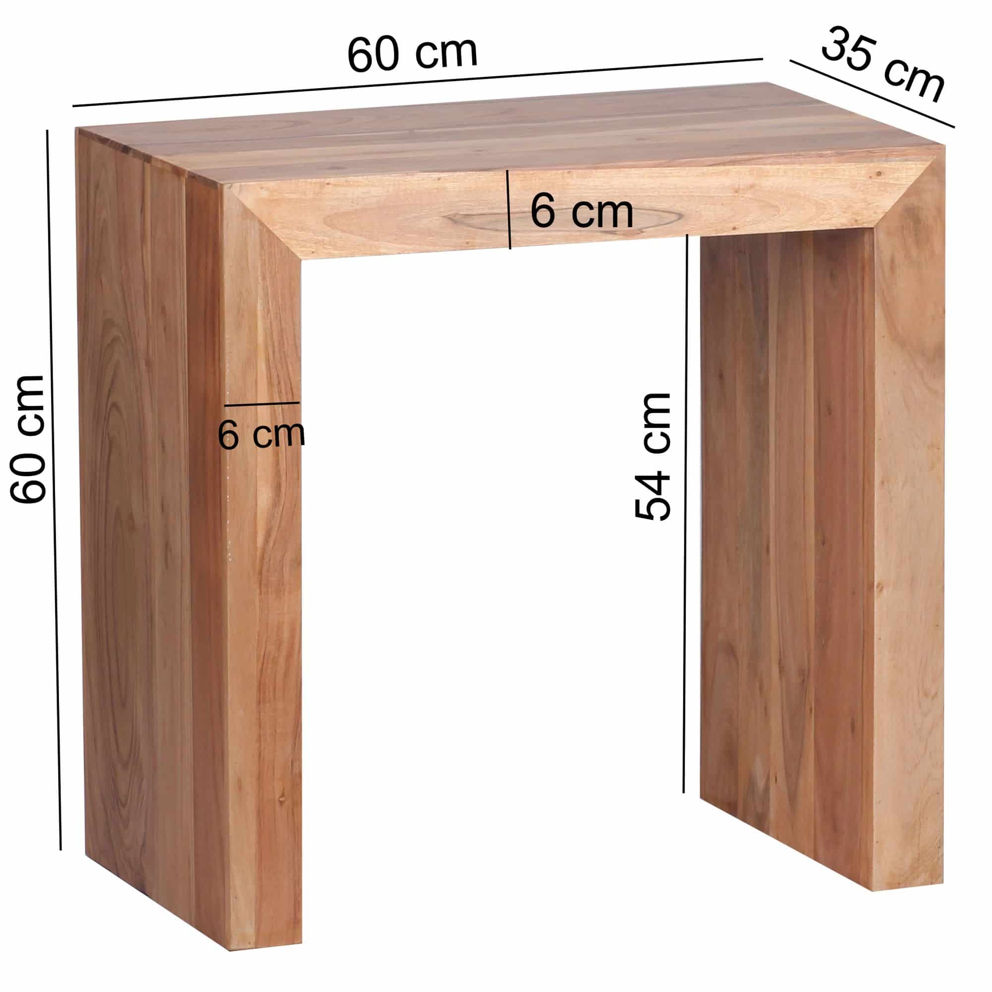 Beistelltisch MUMBAI Massiv-Holz Akazie 60 x 35 cm Wohnzimmer-Tisch Design dunkel-braun Landhaus-Stil Couchtisch Beistelltisch MUMBAI Massiv-Holz Akazie 60 x 35 cm Wohnzimmer-Tisch Design dunkel-braun Landhaus-Stil Couchtisch