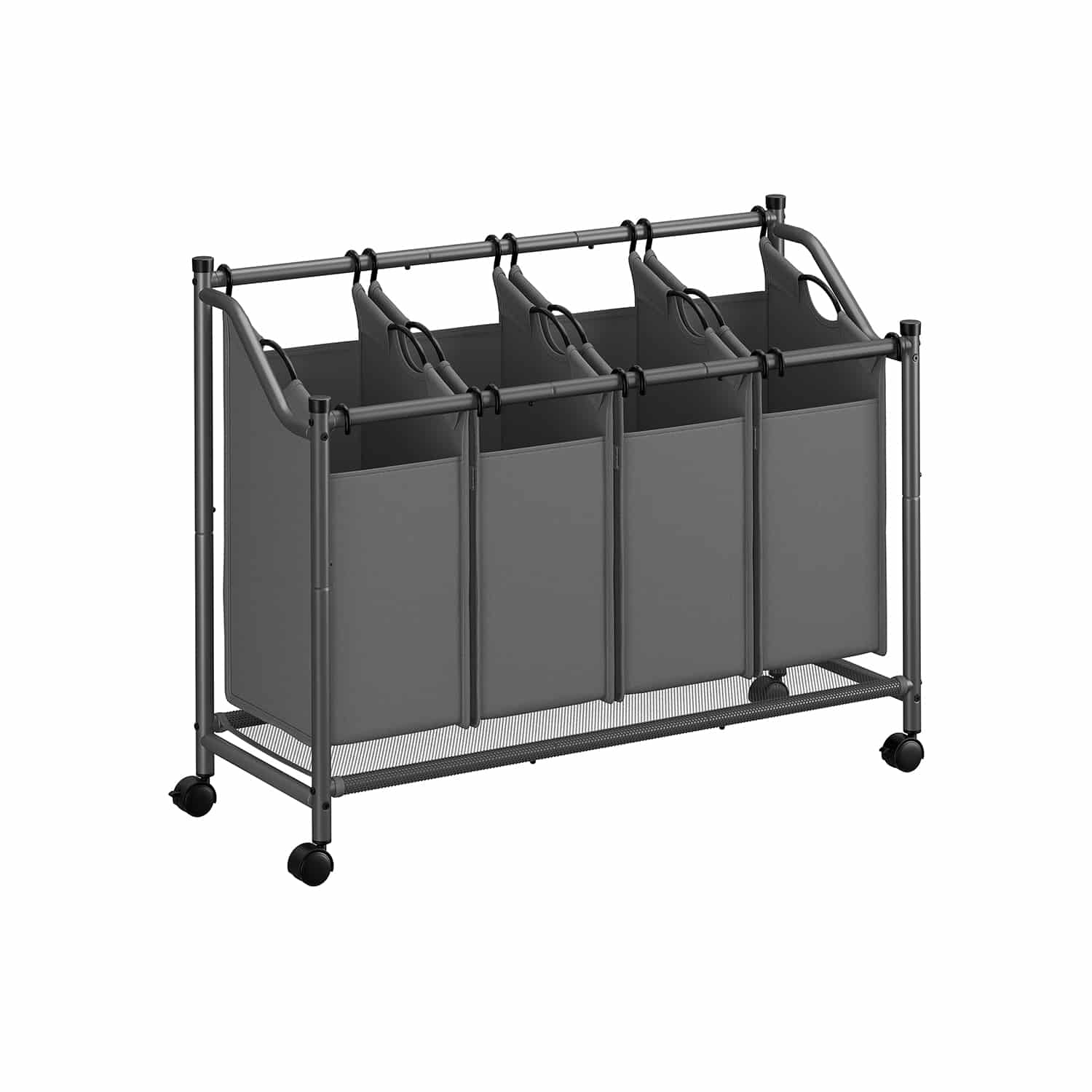 Wäschekorb mit Rollen 4 x 45 L schiefergrau Wäschekorb mit Rollen 4 x 45 L schiefergrau