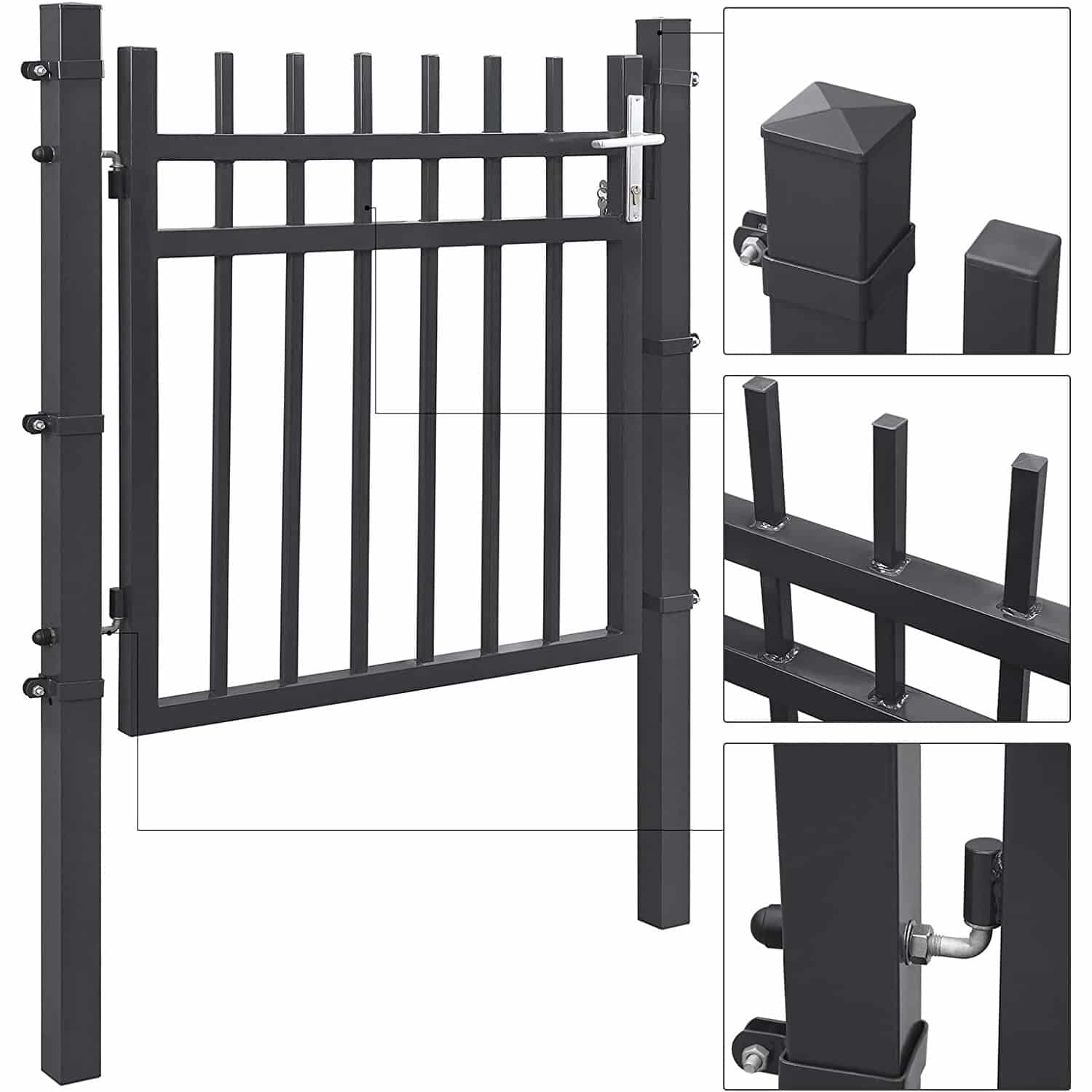 Gartentor klein aus Metall-B34GGD350G