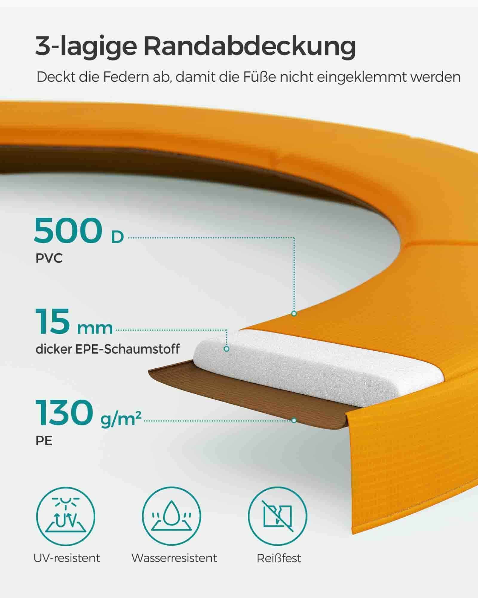 Trampolin Ø 305 cm schwarz-orange-B34STR102O01 Trampolin Ø 305 cm schwarz-orange-B34STR102O01