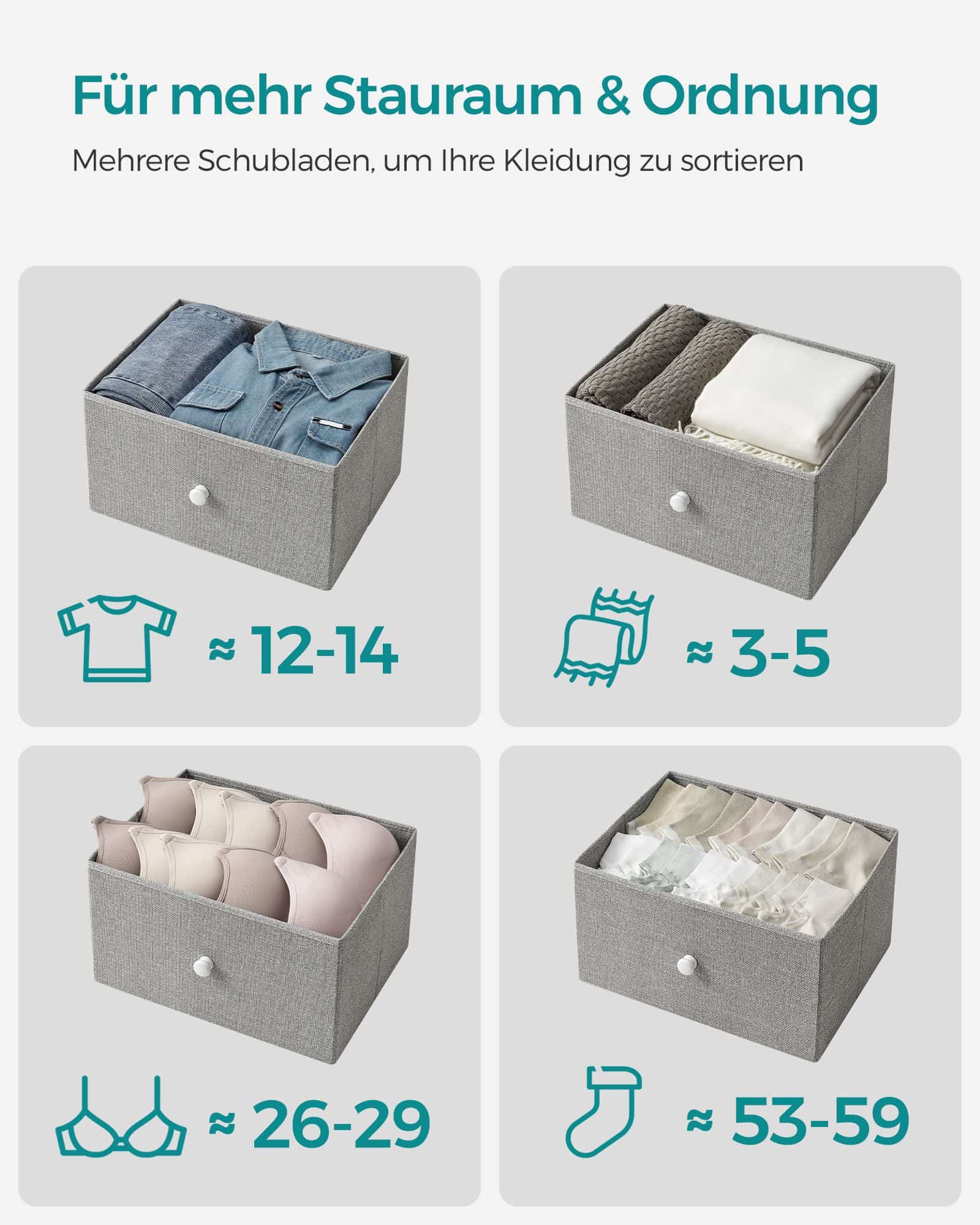 Kommode 6 Stoffschubladen mit Metallrahmen Organizer Kommode 6 Stoffschubladen mit Metallrahmen Organizer