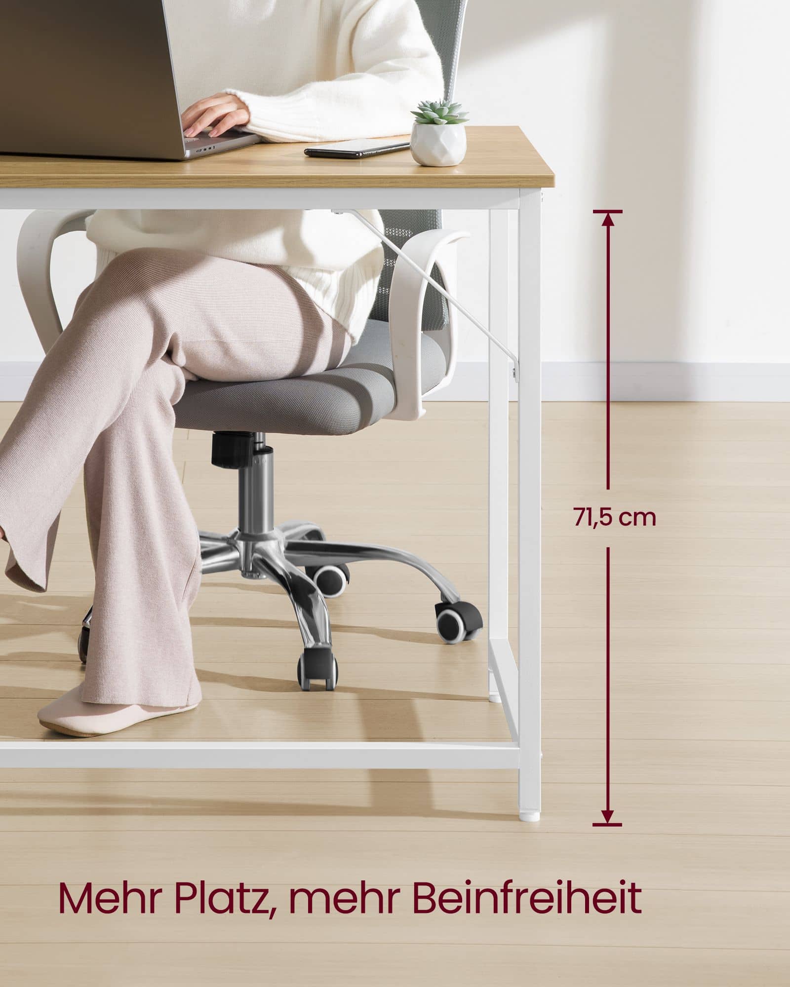 Schreibtisch mit Metallgestell 60 x 120 x 76 cm