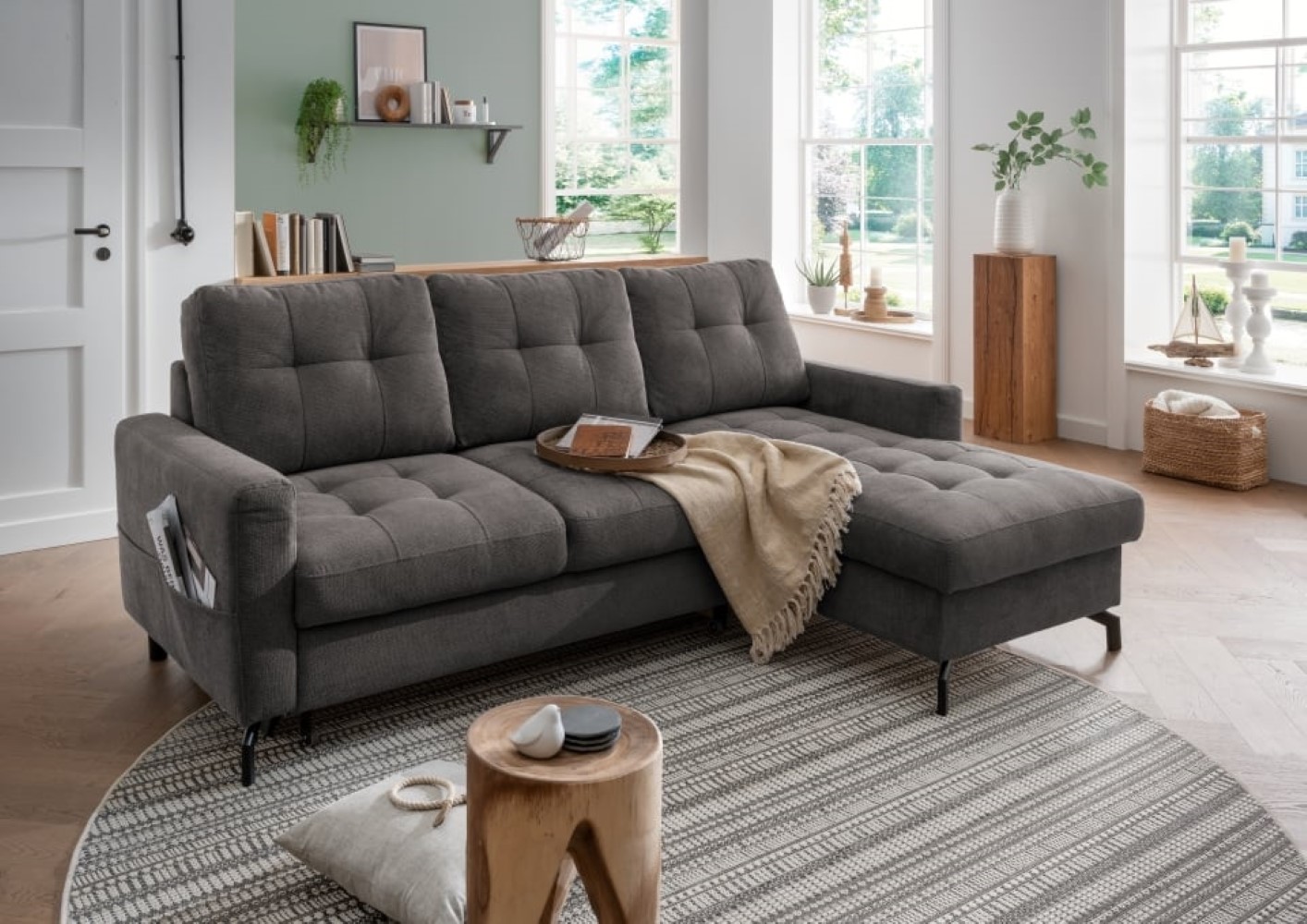 Benformato_Treviso_2F-RECBK_9306_F10-1 Benformato Sofa Treviso: Anthrazit - Schlafkomfort in Eleganz