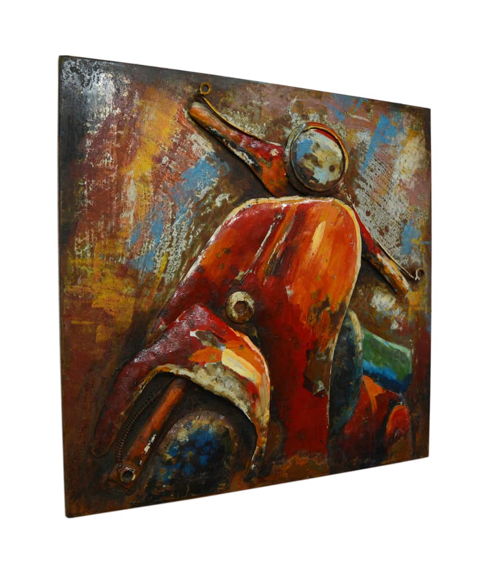 Metall Wandbild Scooter Trip 60cm x 60cm Metall Wandbild Scooter Trip 60cm x 60cm
