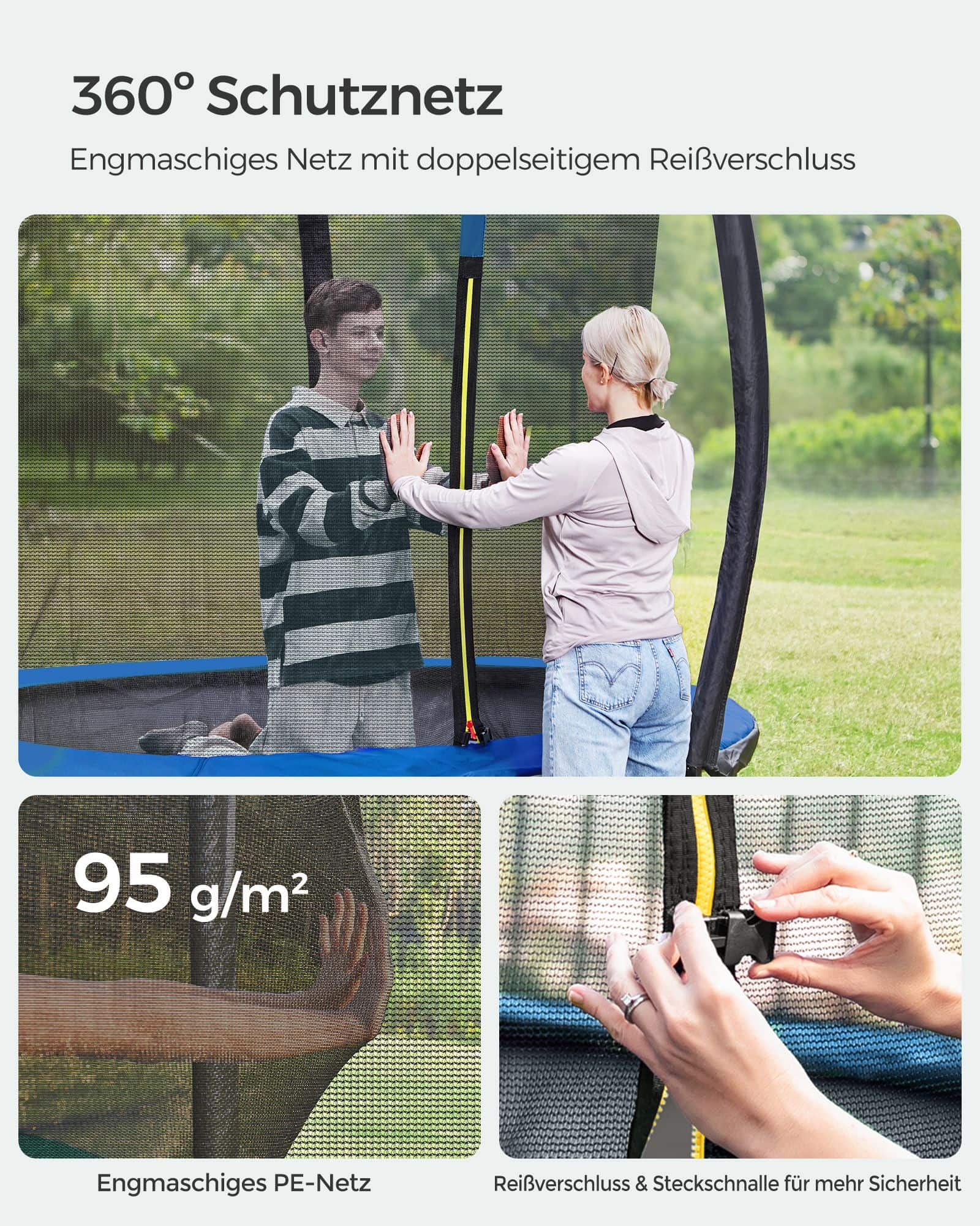 Gartentrampolin mit Netz Ø 244 cm-B34STR8BK Gartentrampolin mit Netz Ø 244 cm-B34STR8BK