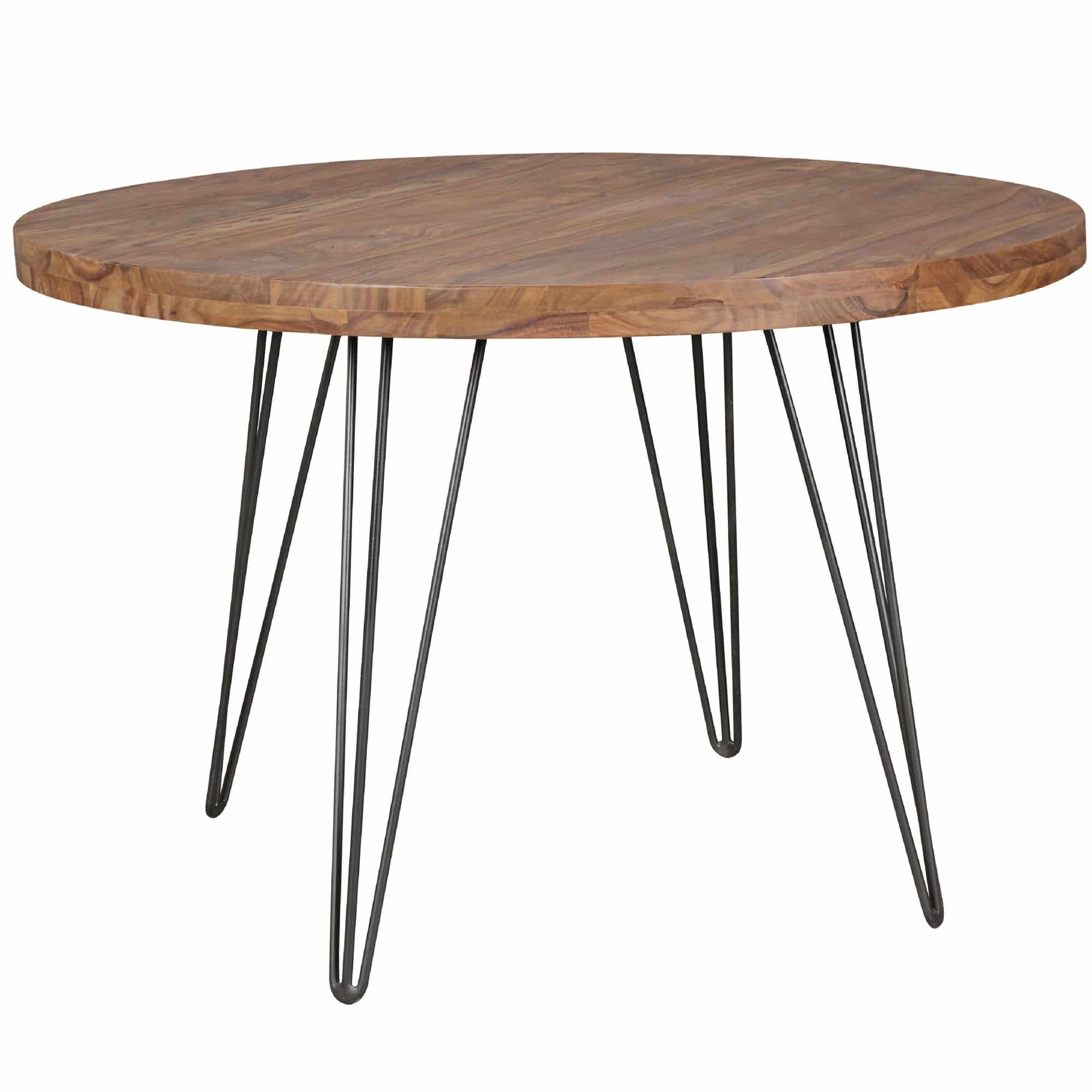 Design Esszimmertisch BAGLI rund Ø 120 x 78 cm Sheesham Massiv-Holz Design Esszimmertisch BAGLI rund Ø 120 x 78 cm Sheesham Massiv-Holz
