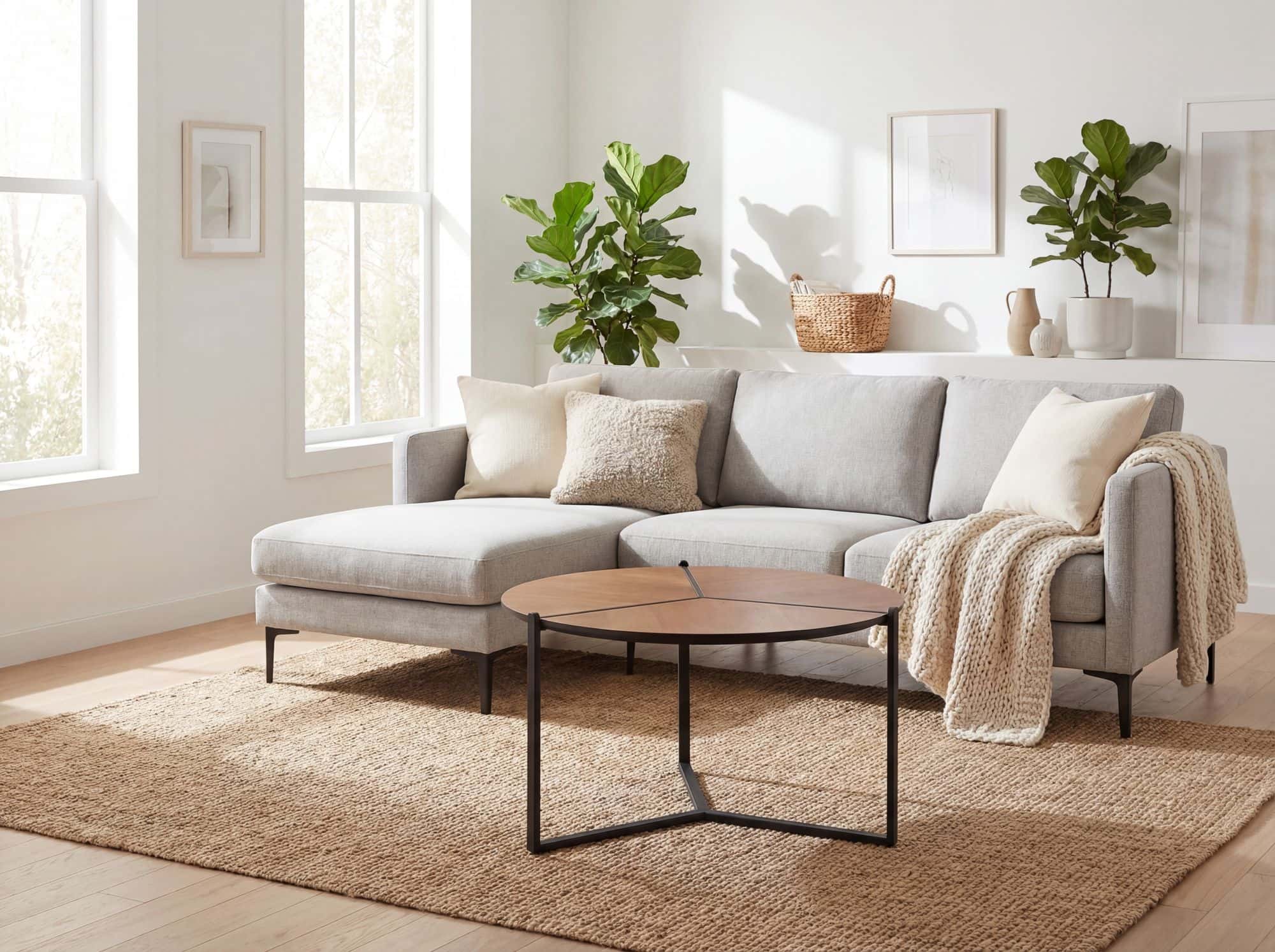 Couchtisch 80cm MDF Holzoptik - Runder Wohnzimmertisch Metall - Design Sofatisch - Moderner Loungetisch - Dreibein Beistelltisch Wohnzimmer Couchtisch 80cm MDF Holzoptik - Runder Wohnzimmertisch Metall - Design Sofatisch - Moderner Loungetisch - Dreibein Beistelltisch Wohnzimmer